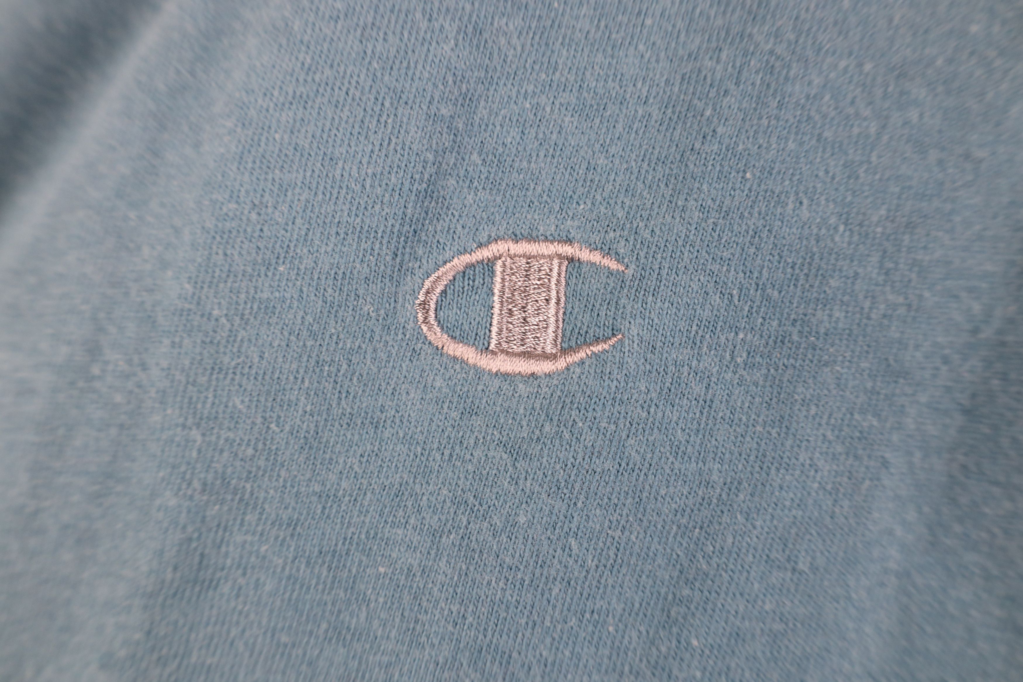 Champion Vintage 90s Champion Faded Classic Logo T-Shirt Teal Cotton Size US L / EU 52-54 / 3 - 4 Thumbnail