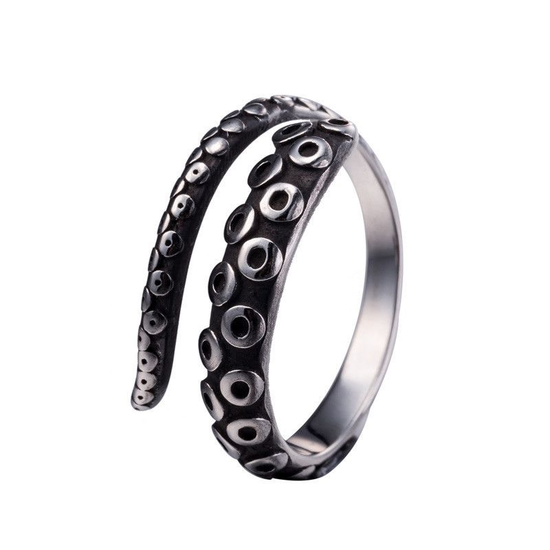 Jewelry Octopus Crazy Jewelry Rings Open Size Chrome Ring Size 7-13 Size ONE SIZE - 6 Thumbnail