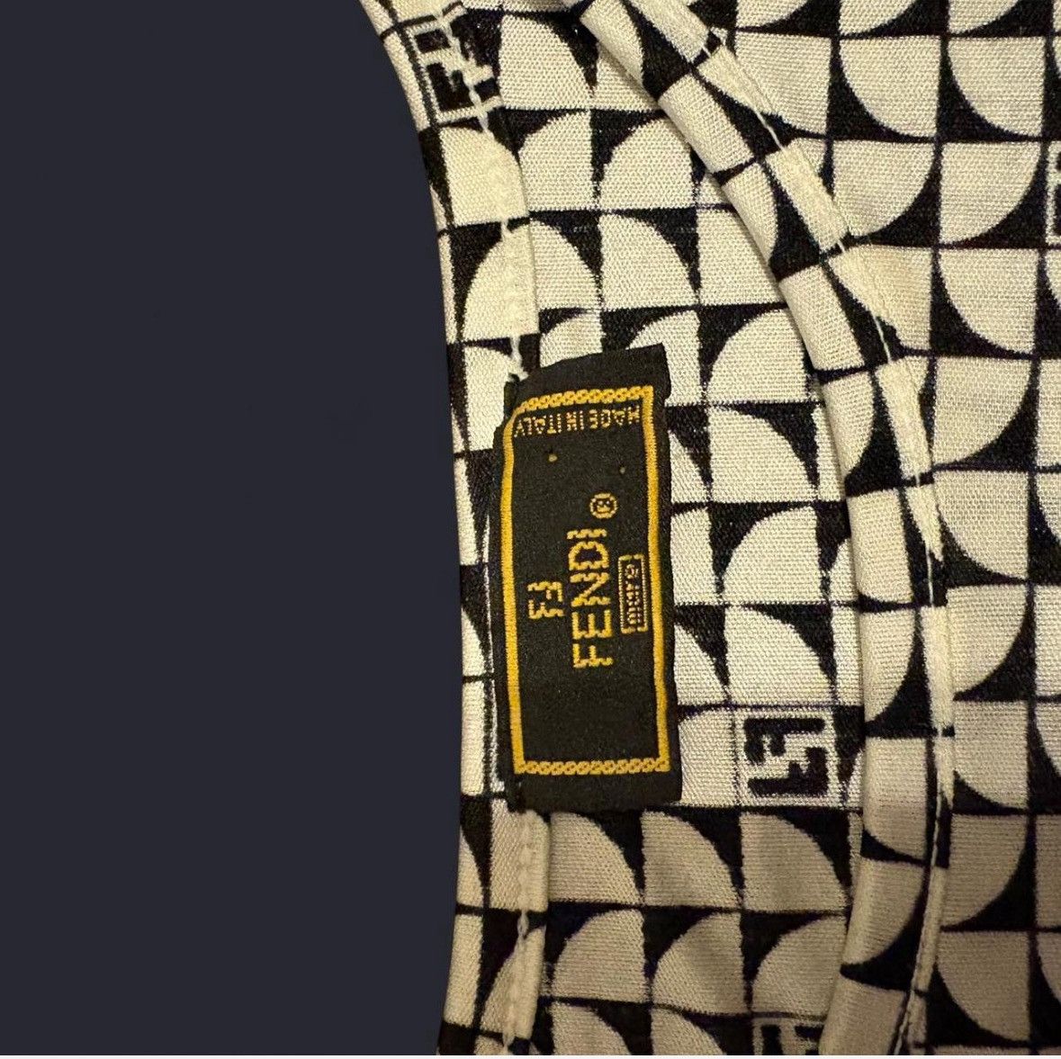 Fendi Vintage Fendi Monogram French Tee Size S / US 4 / IT 40 - 4 Thumbnail