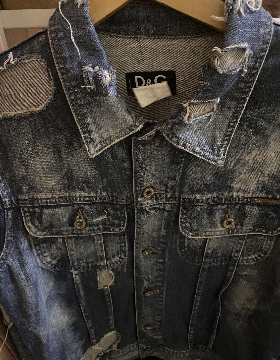 Dolce & Gabbana D&G Dolce & Gabbana Archival Distressed Patchwork Denim Size L / US 10 / IT 46 - 3 Thumbnail