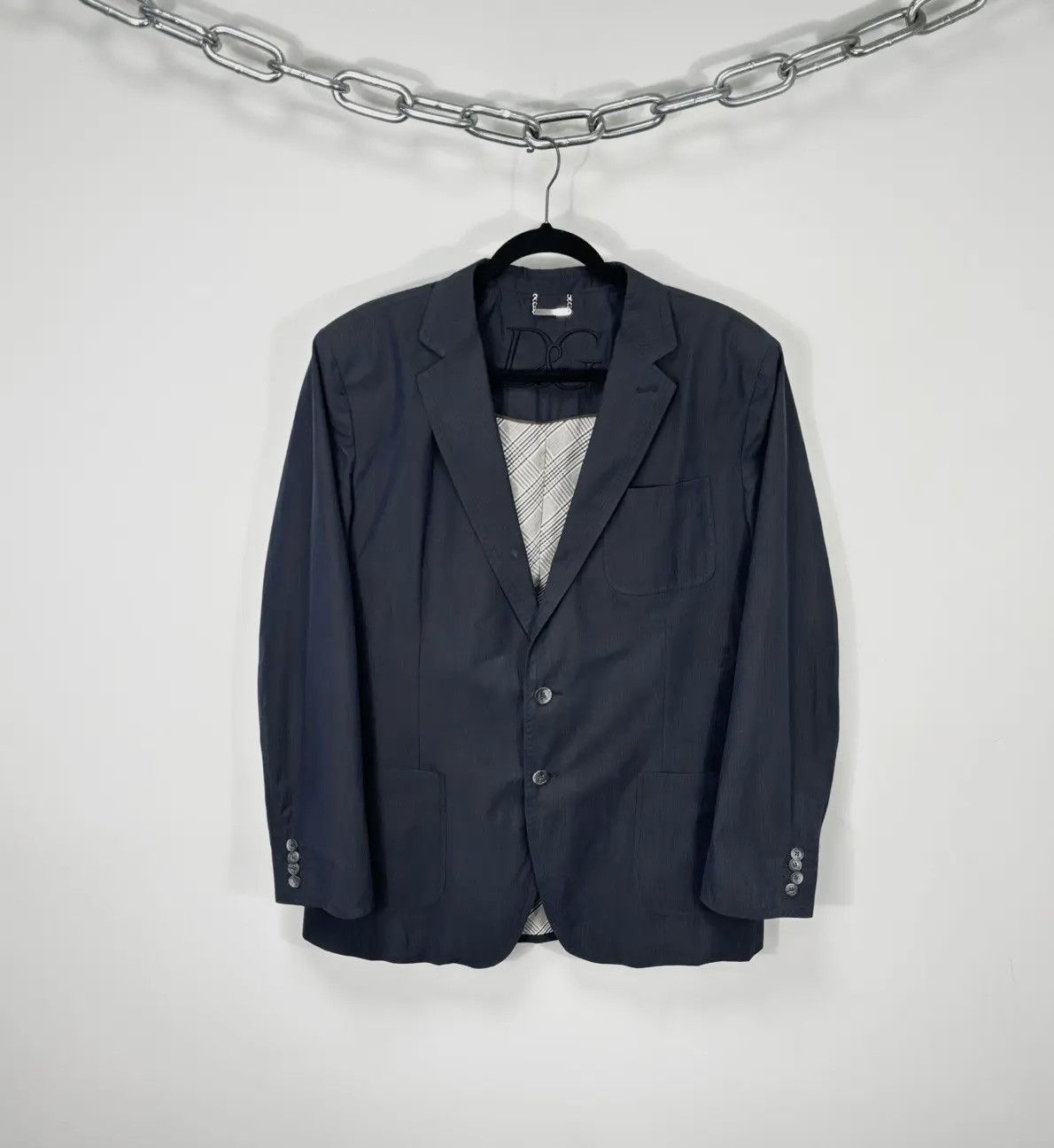 Dolce & Gabbana × Vintage Vintage Dolce & Gabbana Men’s Striped Rare Blazer Jacket Size 42R - 1 Thumbnail
