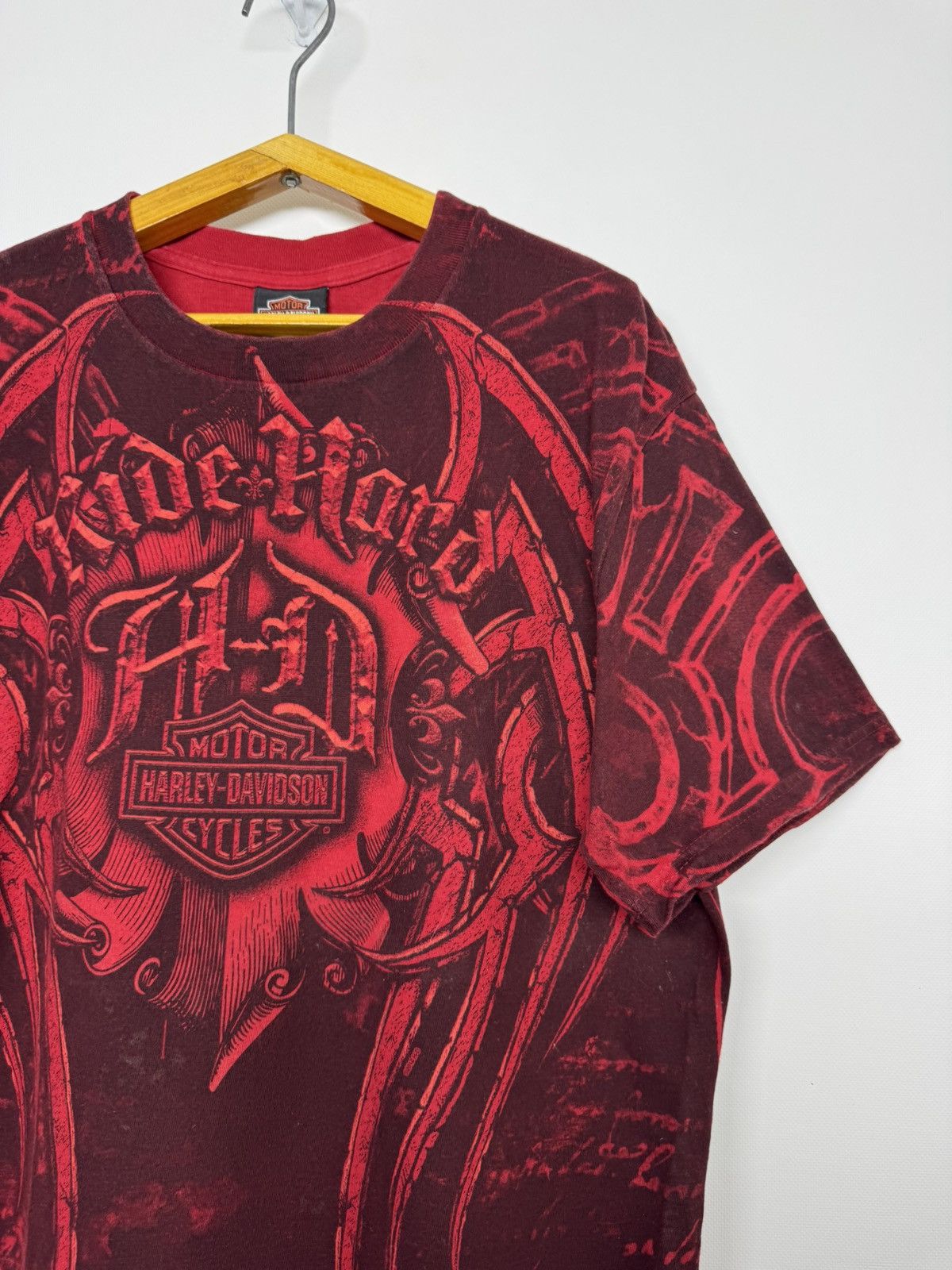 Harley Davidson Sickest Vintage Y2k Rare Harley Davidson All Print T-Shirt Size US L / EU 52-54 / 3 - 7 Thumbnail