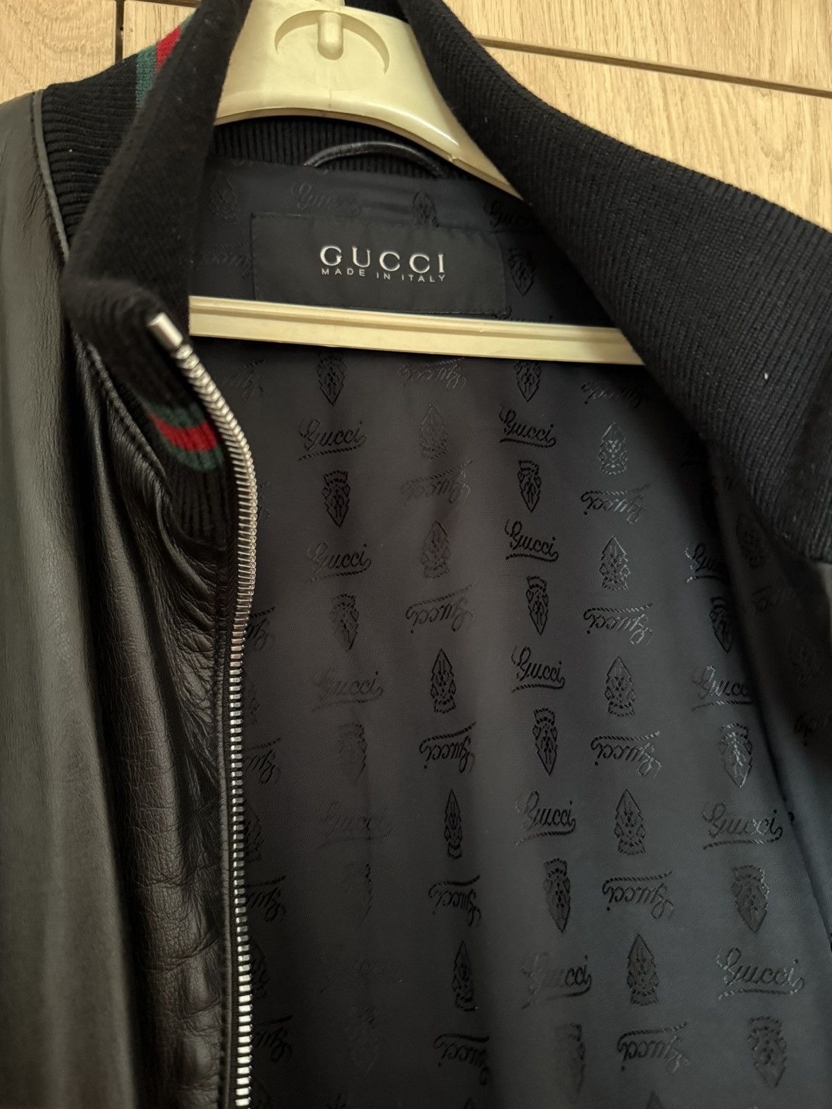 Gucci Gucci leather bomber jacket Size US L / EU 52-54 / 3 - 7 Thumbnail