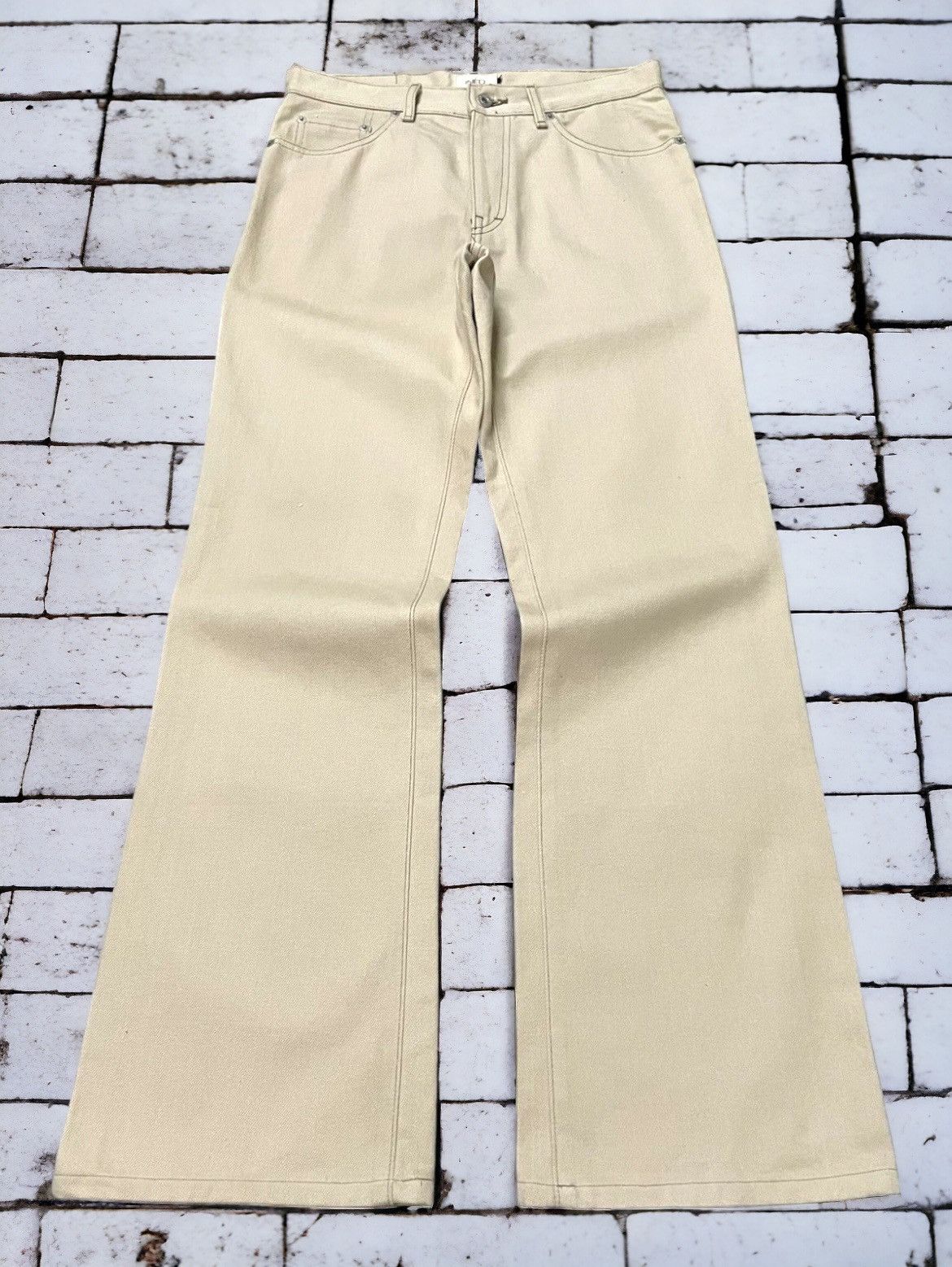 Japanese Brand × Yohji Yamamoto Ined Homme Japan Bell Bottom Flared Jeans Size US 30 / EU 46 - 1 Thumbnail