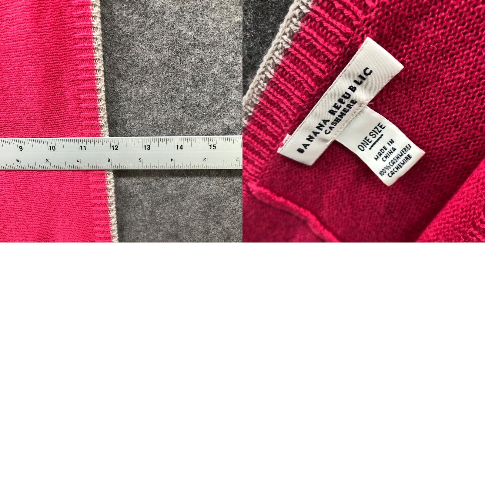 Banana Republic Banana Republic Cashmere Infinity Scarf Womens Pink One Size Knit Fringe Winter Fall Size ONE SIZE - 8 Thumbnail
