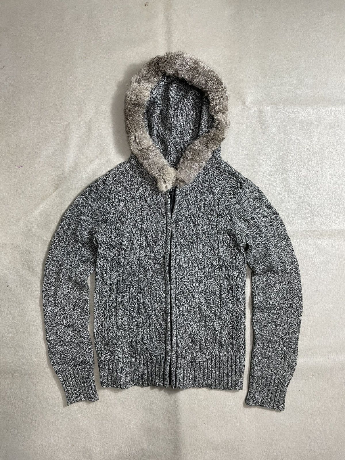 Knitted fur hoodie Zipp lgb style cecilmcbee