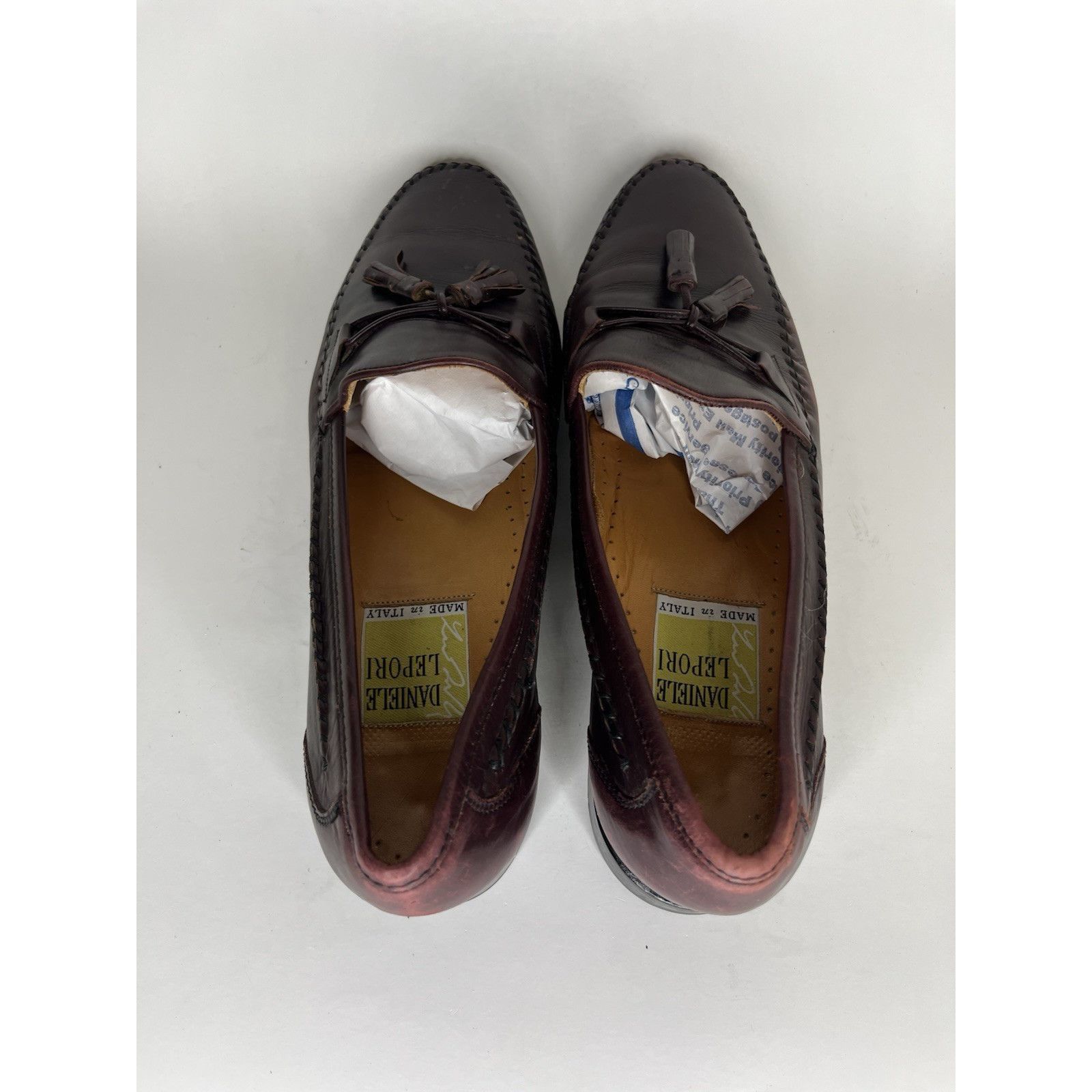 Daniele Fiesoli Daniele Lepori Burgundy Leather Tassel Loafers Dress Shoes M Size US 11 / EU 44 - 5 Thumbnail