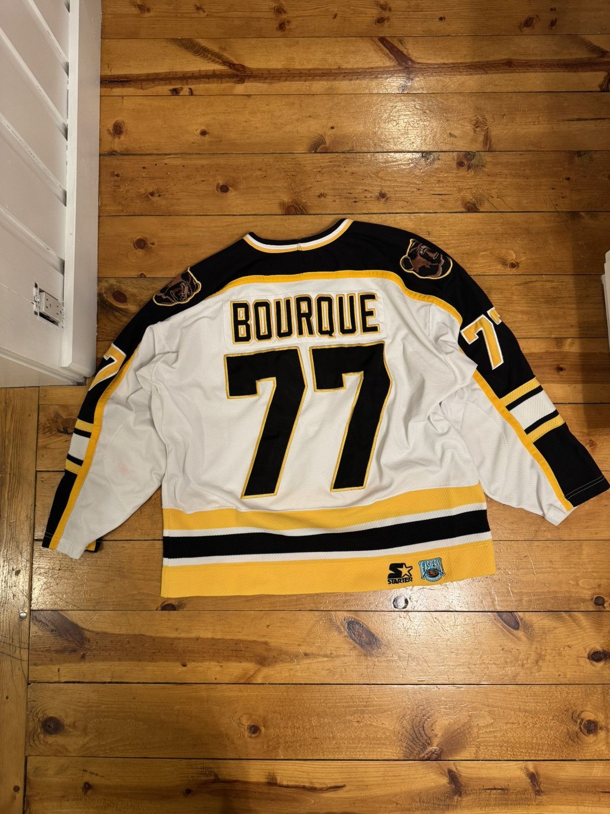 Starter VTG 90s NHL Starter Boston Bruins Ray Bourque Jersey 77 Sewn Size US XL / EU 56 / 4 - 7 Thumbnail