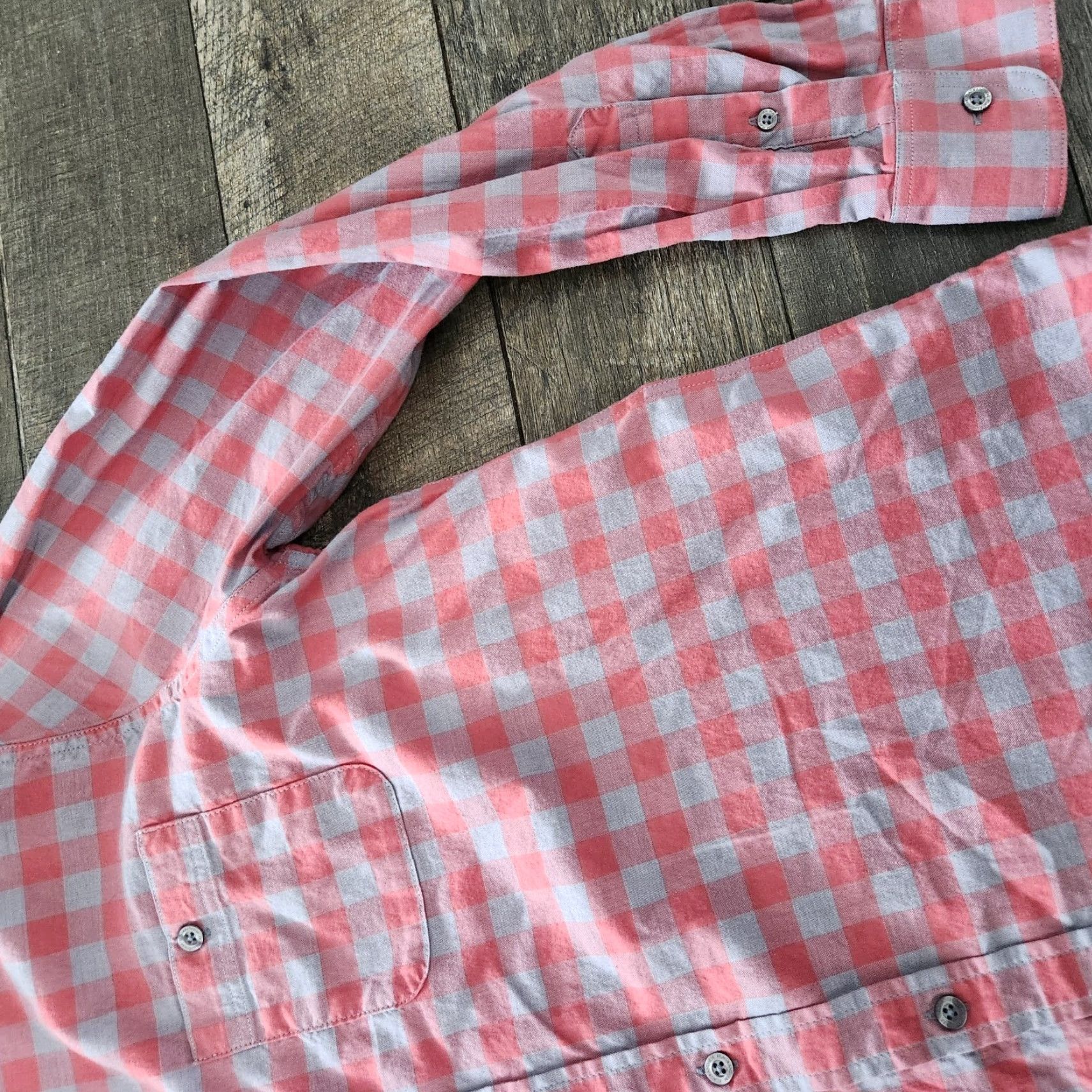 Flag & Anthem Flag & Anthem Madlex Button-Up Long Sleeve Shirt Plaid Coral Gray L Men’s Gray Plaid Button-Up Shirt Size US L / EU 52-54 / 3 - 4 Thumbnail