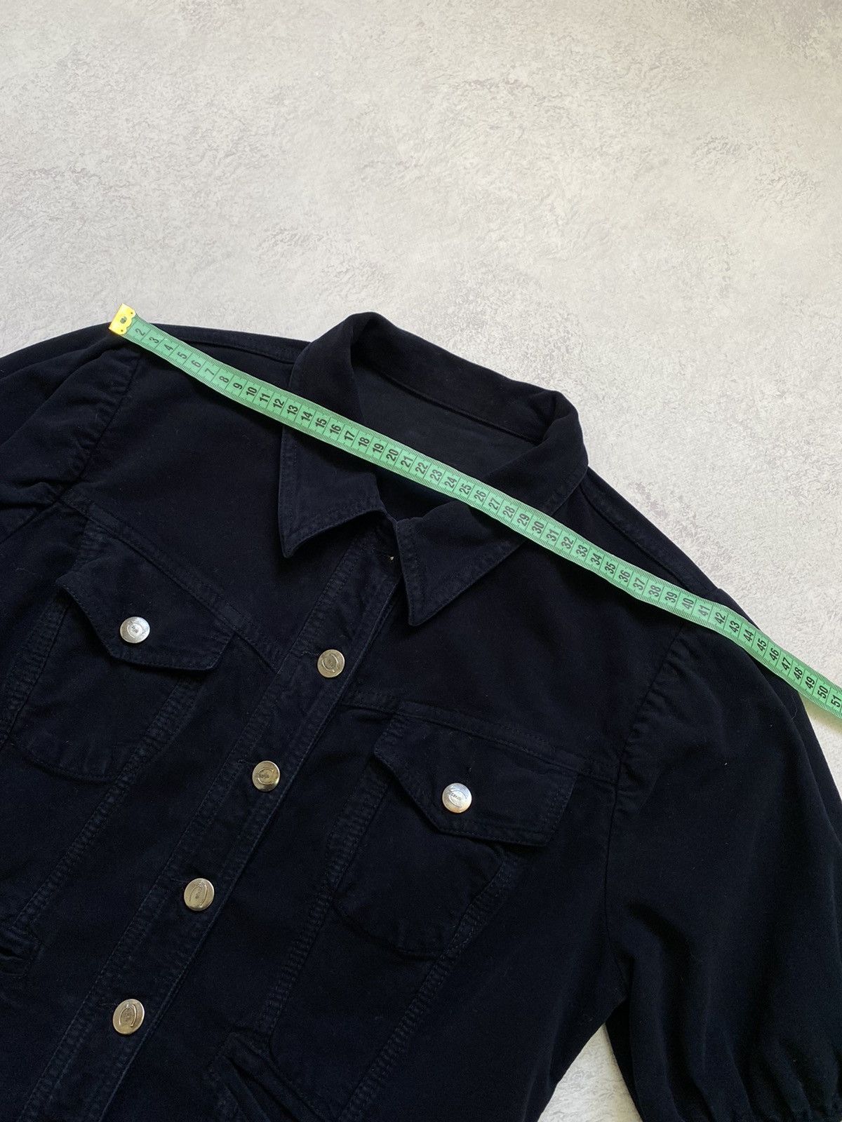 Just Cavalli Just Cavalli Velour Dark Blue Button Up Jacket Size S-M Size S / US 4 / IT 40 - 18 Thumbnail
