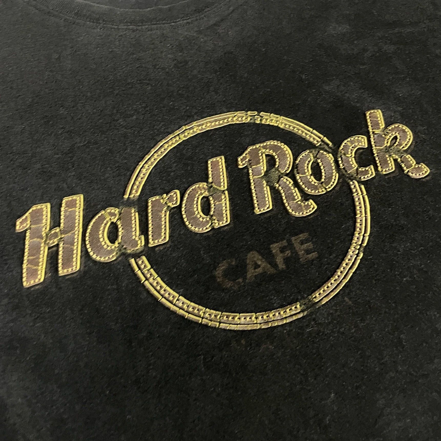 Hard Rock Cafe VINTAGE Hard Rock Cafe T-Shirt Men XL Black Distressed Faded 90s Logo Shirt Size US XL / EU 56 / 4 - 4 Thumbnail