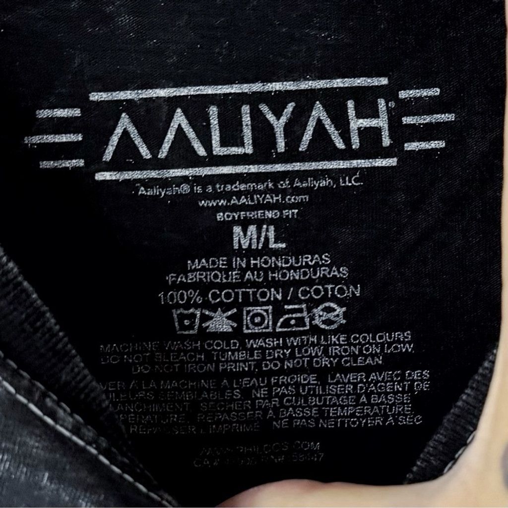 Other NWT AALIYAH Men's Black Stone Washed Graphic Crew Neck T M/L Size US M / EU 48-50 / 2 - 4 Thumbnail