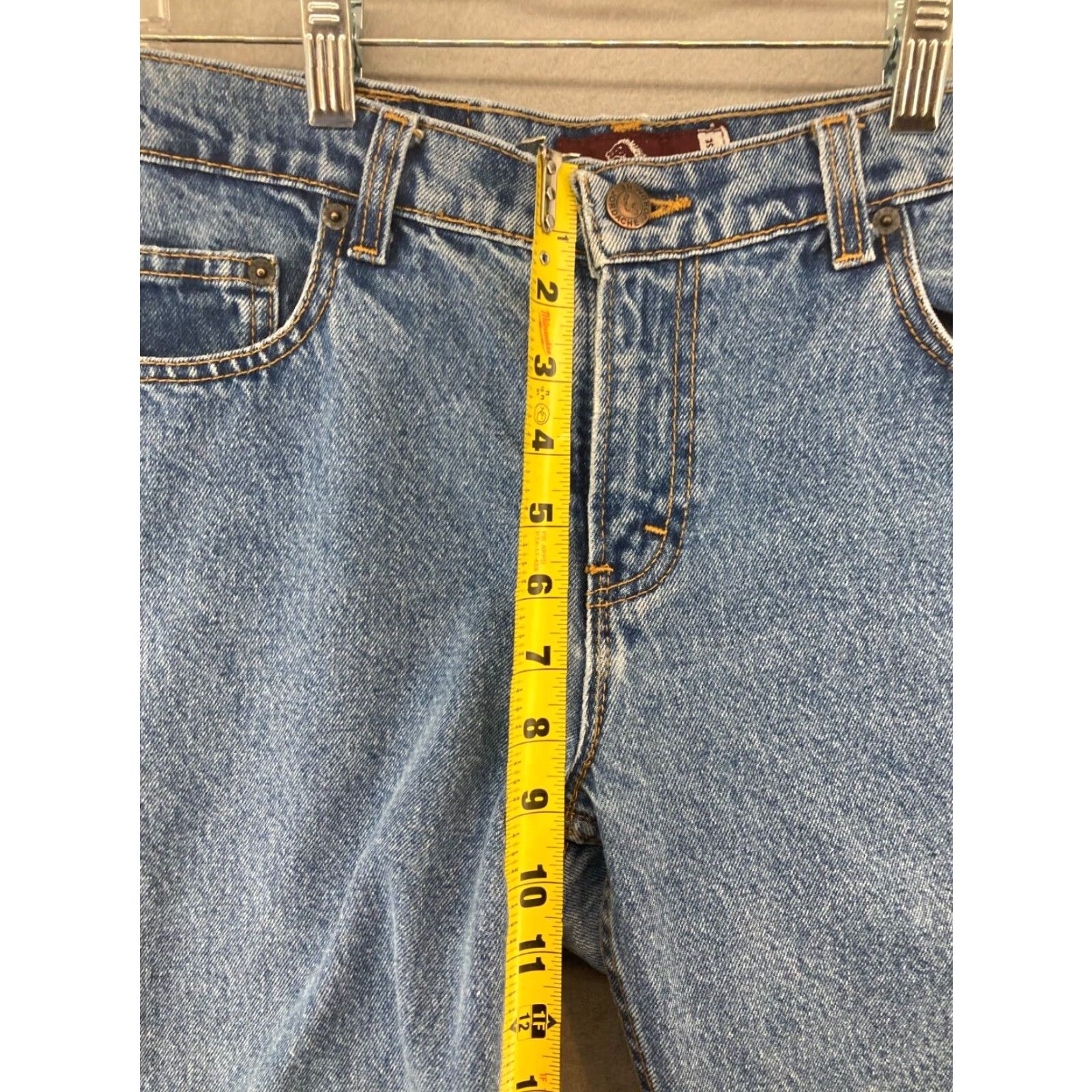 Jordache Jordache Womens Jeans 15/16 Vintage 90s High Rise Tapered Blue Denim 5-Pocket 30x29/Regular Womens Jeans Size 36" / US 14 / IT 50 - 4 Thumbnail