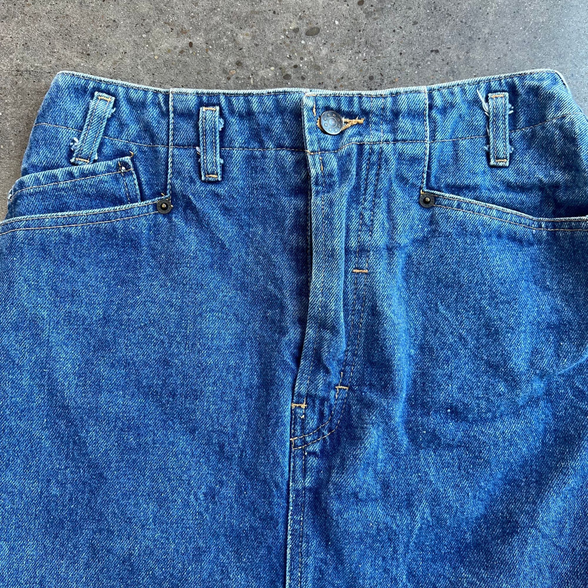 Vintage Vintage Y2K Variations Denim Midi Skirt Size 28" / US 6 / IT 42 - 3 Thumbnail