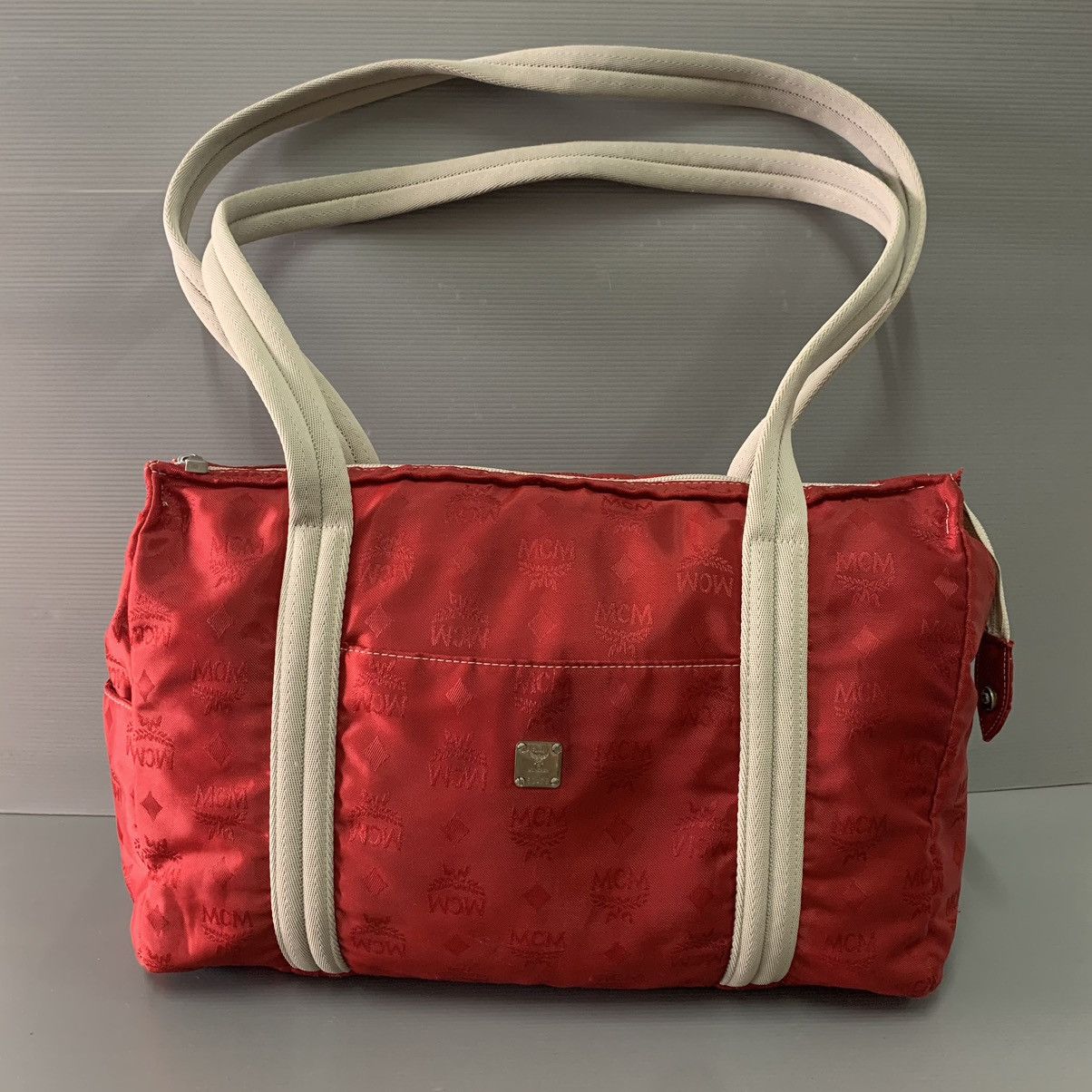 MCM MCM Red Large Shoulder Bag Size ONE SIZE - 1 Thumbnail