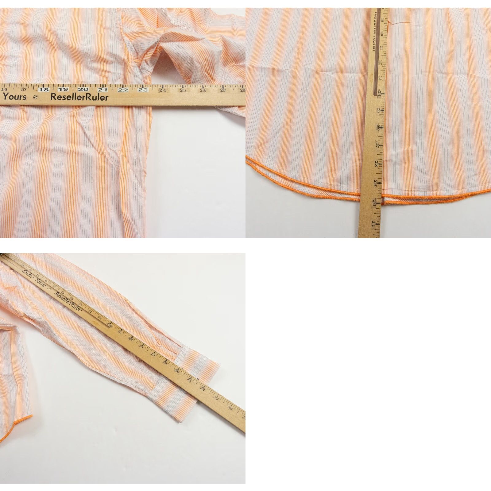 Tommy Bahama Tommy Bahama Jeans Shirt Men Large Orange Striped Long Sleeve Button-Up Cotton Casual Mens Size US L / EU 52-54 / 3 - 8 Thumbnail