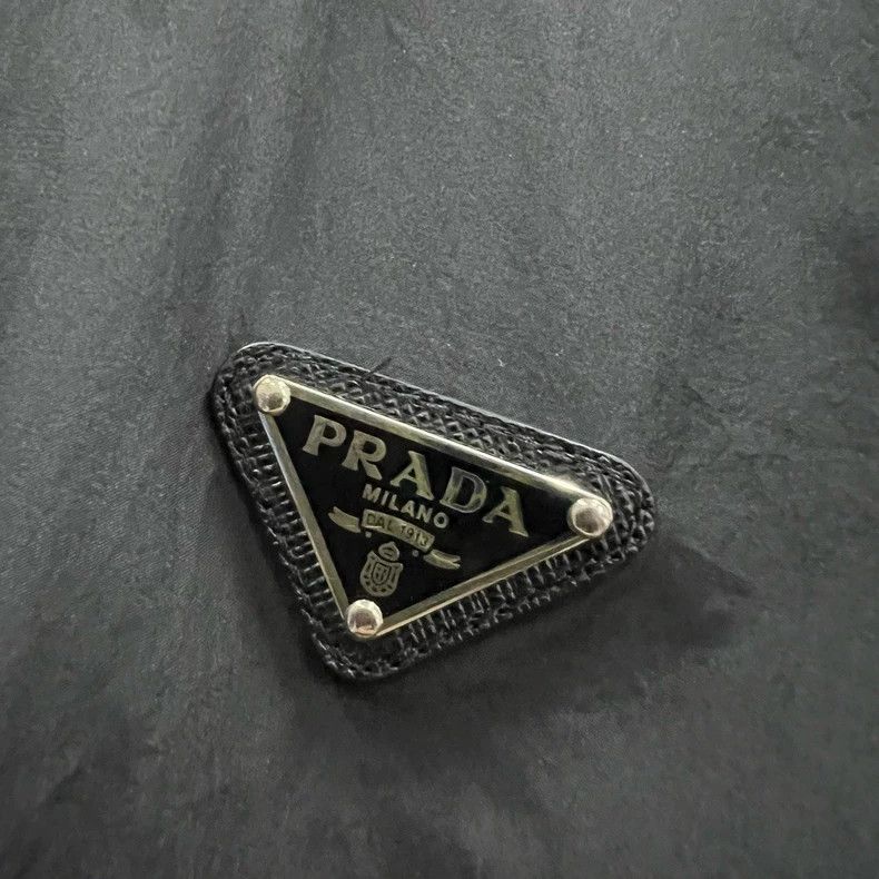 Prada Prada Black triangle lower hem drawstring jacket 2502-Nexta Size US XXS / EU 40 - 2 Thumbnail