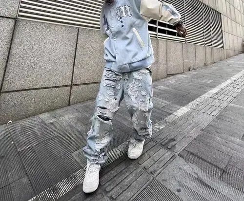 Japanese Brand × Jean High Street Heavy Industry Washed Ripped Casual Jeans Size US 32 / EU 48 - 2 Thumbnail