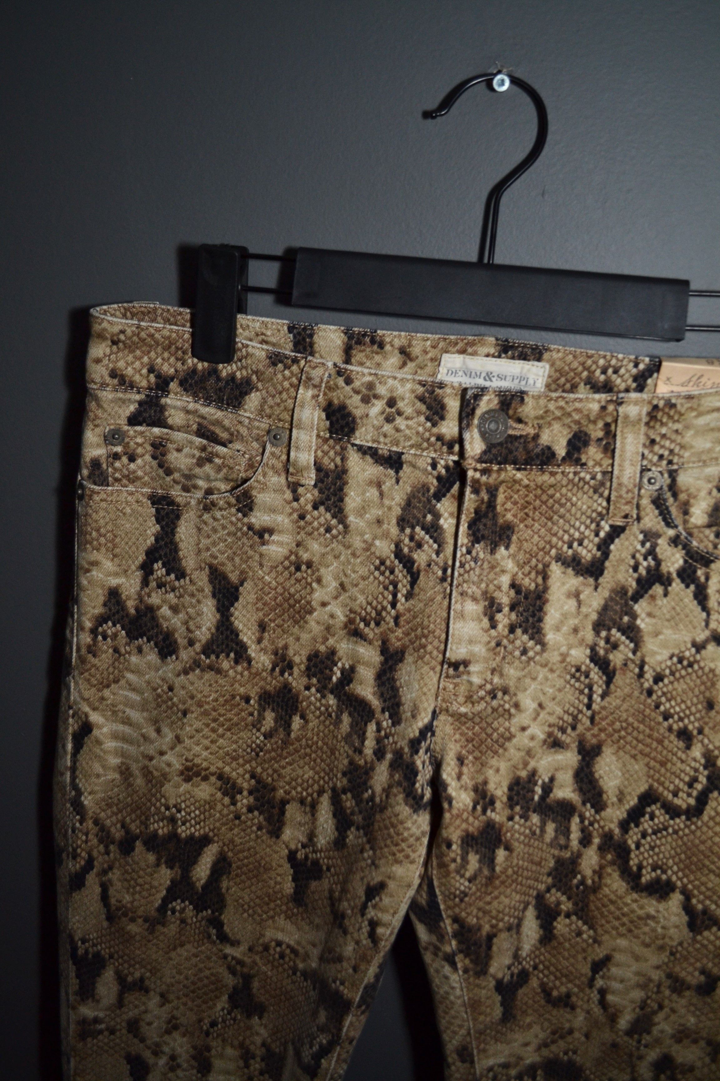 Denim & Supply Ralph Lauren × Ralph Lauren Denim & Supply Ralph Lauren RRL Snakeskin Skinny Jeans 28 Size 28" / US 6 / IT 42 - 2 Thumbnail