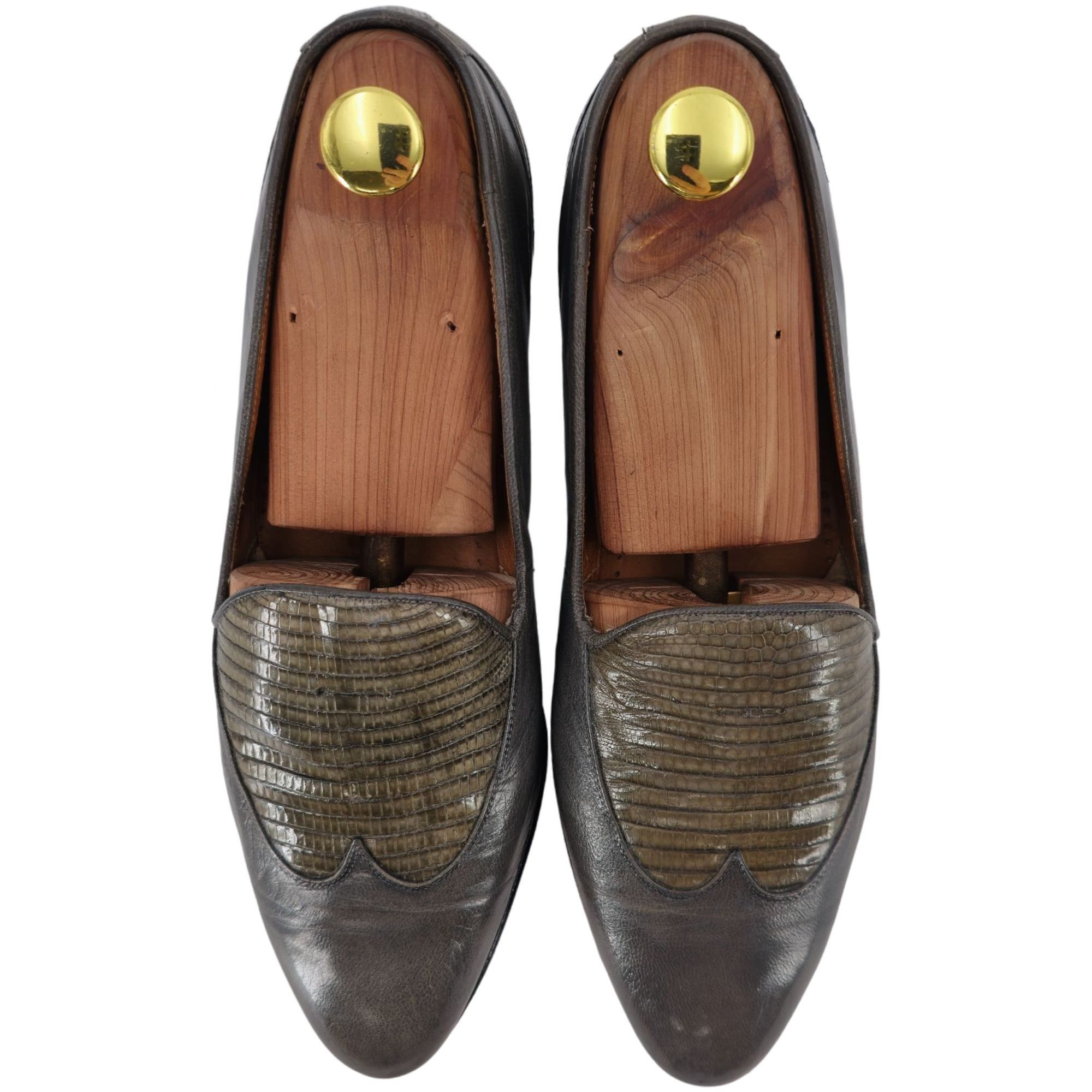 Valentino Vintage Exotic Rodolfo Valentino Gray Teju Lizard Men Size 9 Size US 9 / EU 42 - 10 Thumbnail