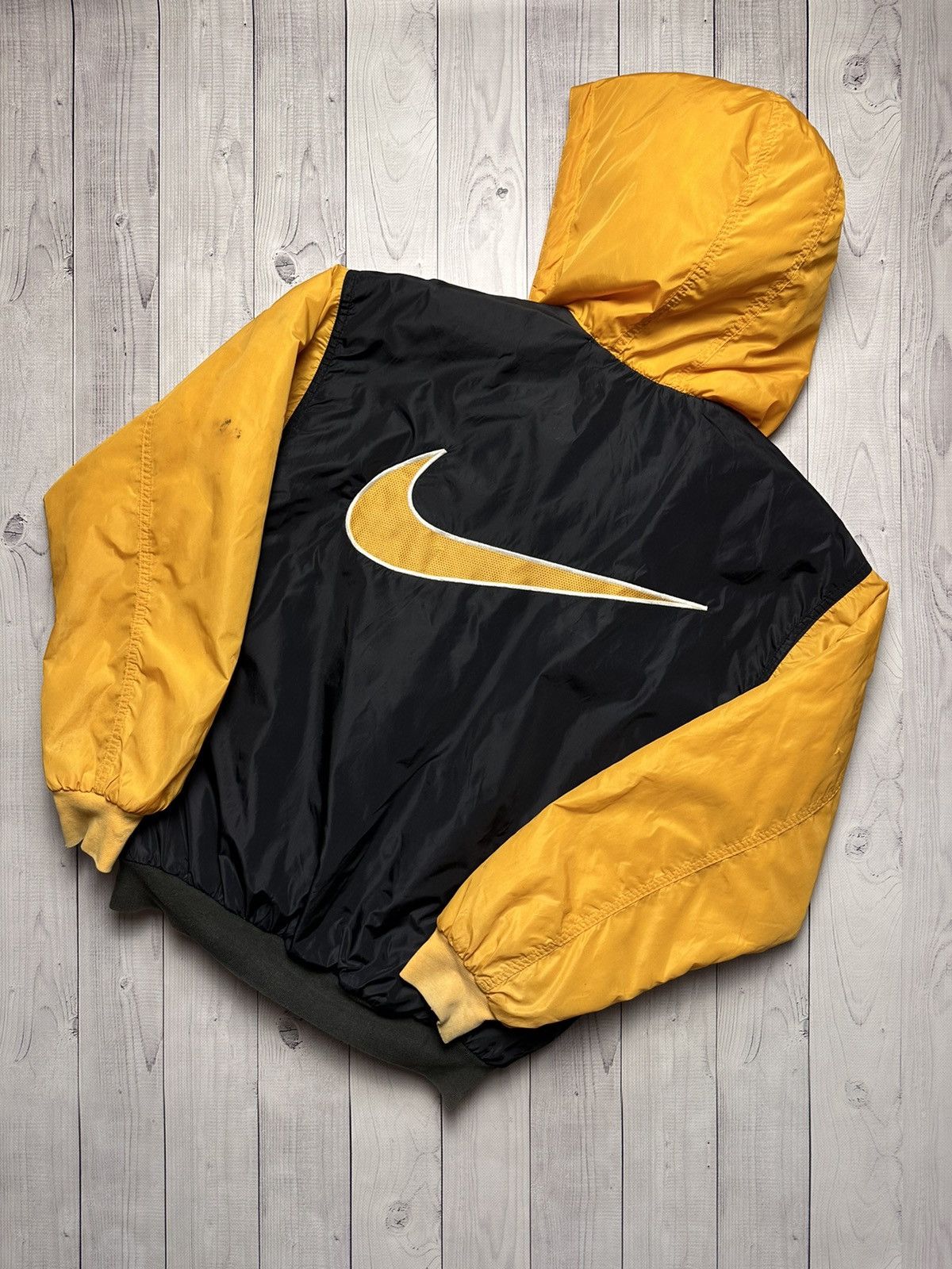 Nike × Vintage Vintage Nike Jacket bomber rare logo size S distressed Size US S / EU 44-46 / 1 - 2 Thumbnail