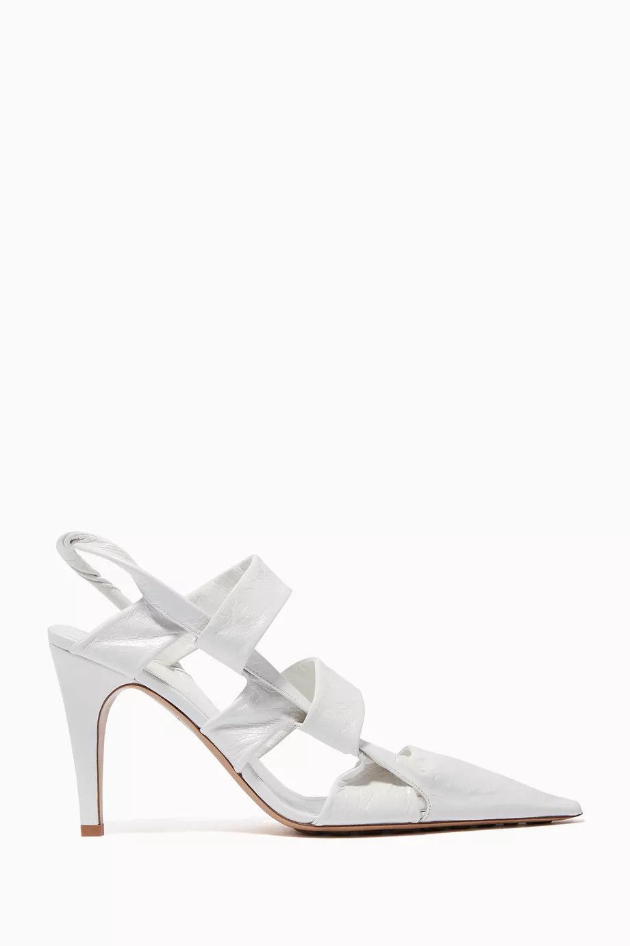 Bottega Veneta o1y0725 Slingback Pumps in White Size US 10 / IT 40 - 1 Thumbnail