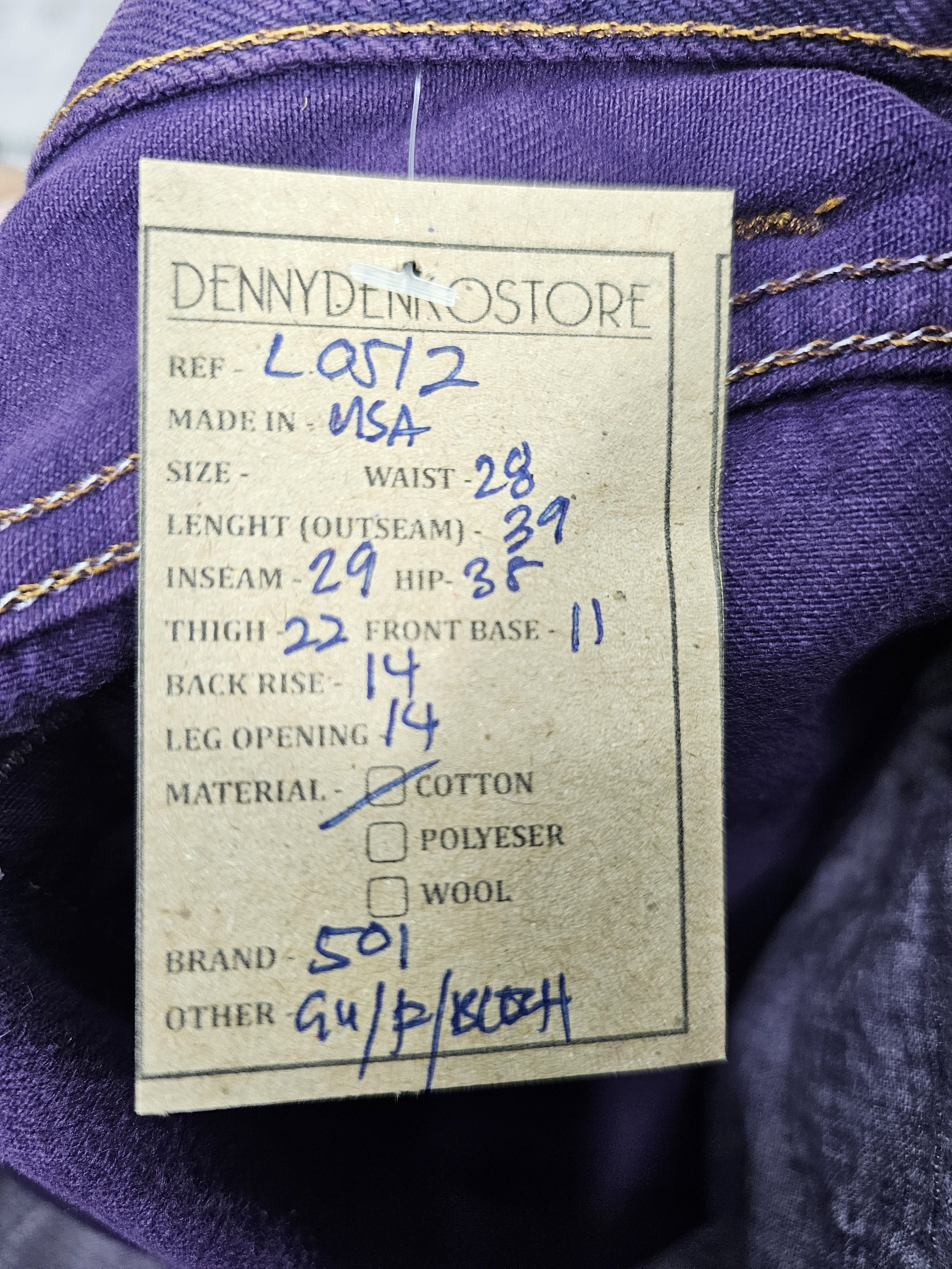 Levi's Vintage Clothing Vtg 90'S LEVIS 501 Purple Faded Jeans Made In USA L0512 Size US 28 / EU 44 - 11 Thumbnail