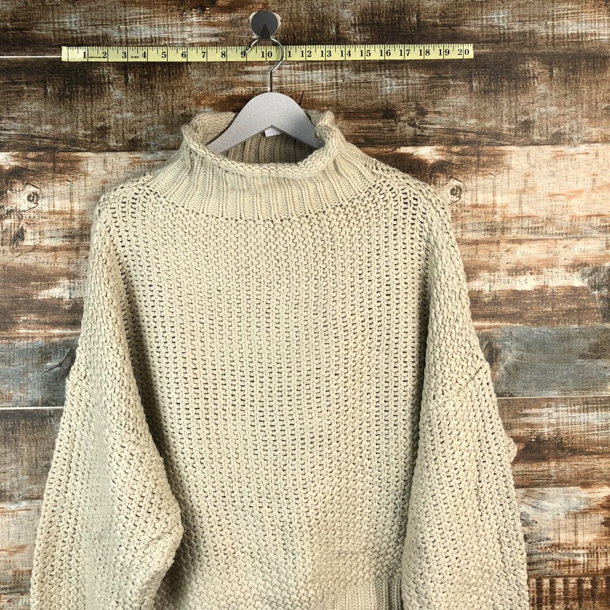 Aran Isles Knitwear La Hemme Turtle Neck cable crochet Knitwear #A2488 Size US M / EU 48-50 / 2 - 2 Thumbnail