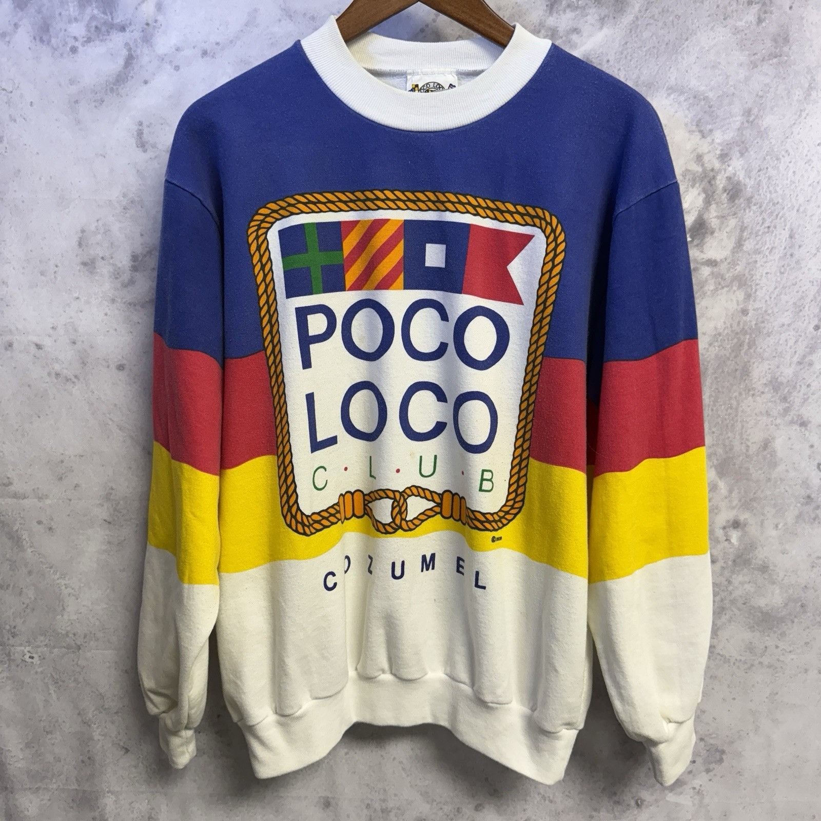 Vintage Vintage Poco Loco Club Sweatshirt Adult Large 23x25 All Over Size US L / EU 52-54 / 3 - 1 Thumbnail