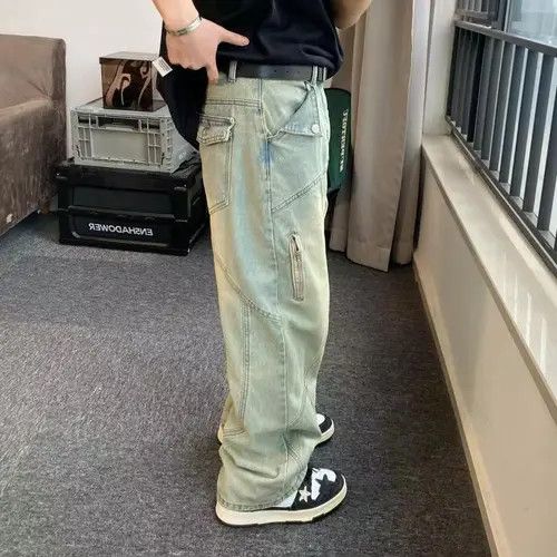 Japanese Brand × Jean Pants Blue Washed Vintage Distressed Straight Jeans Size US 32 / EU 48 - 2 Thumbnail
