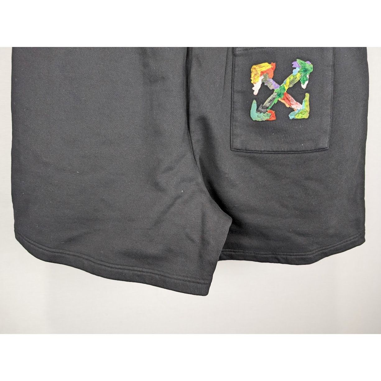 Off-White o1rshd1 Brush Arr Summer Sweatshort in Black/Multicolor Size US 36 / EU 52 - 15 Thumbnail