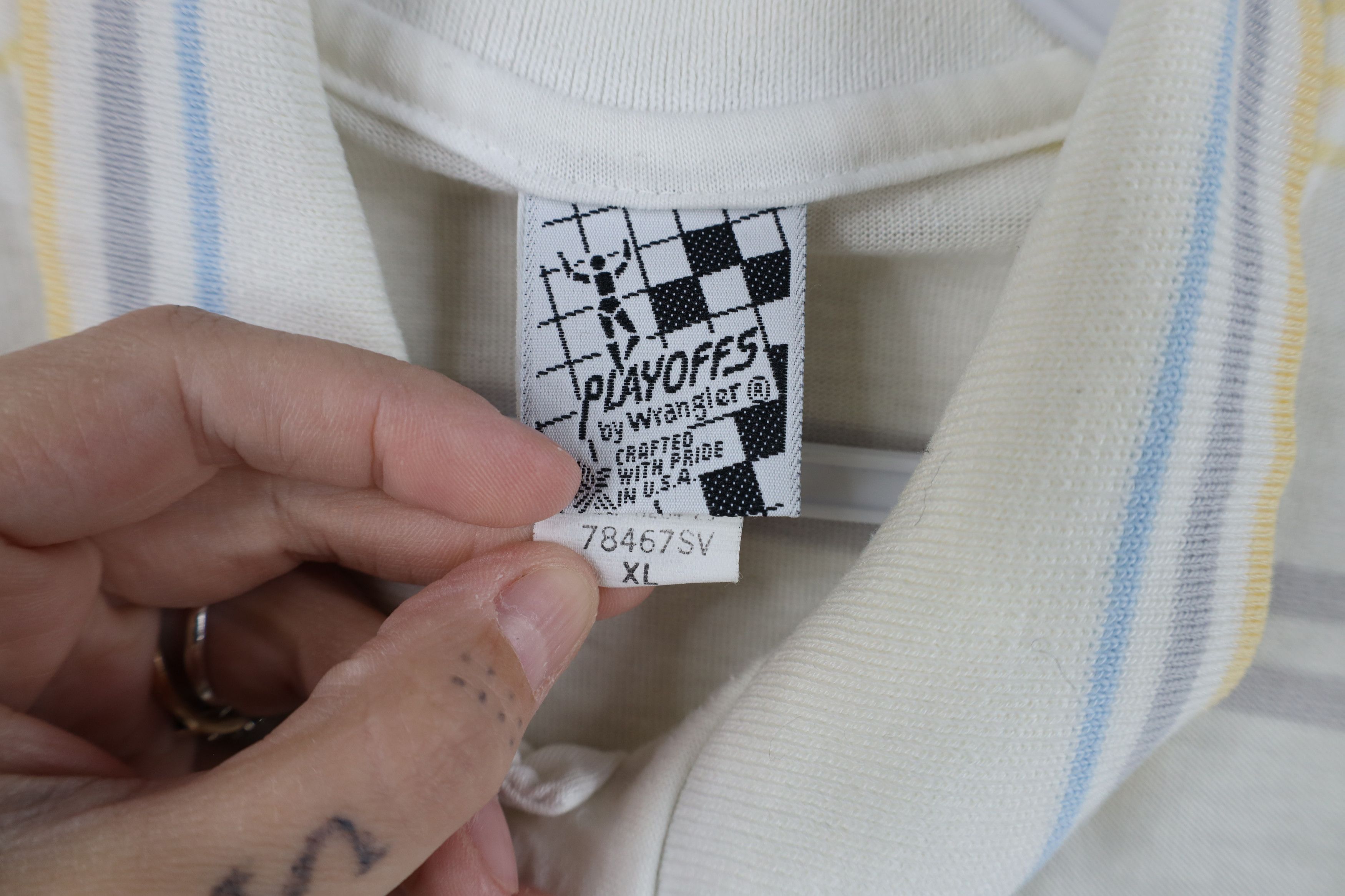 Wrangler Vintage 70s 80s Wrangler Sheer Knit Collared Polo Shirt USA Size US XL / EU 56 / 4 - 7 Thumbnail