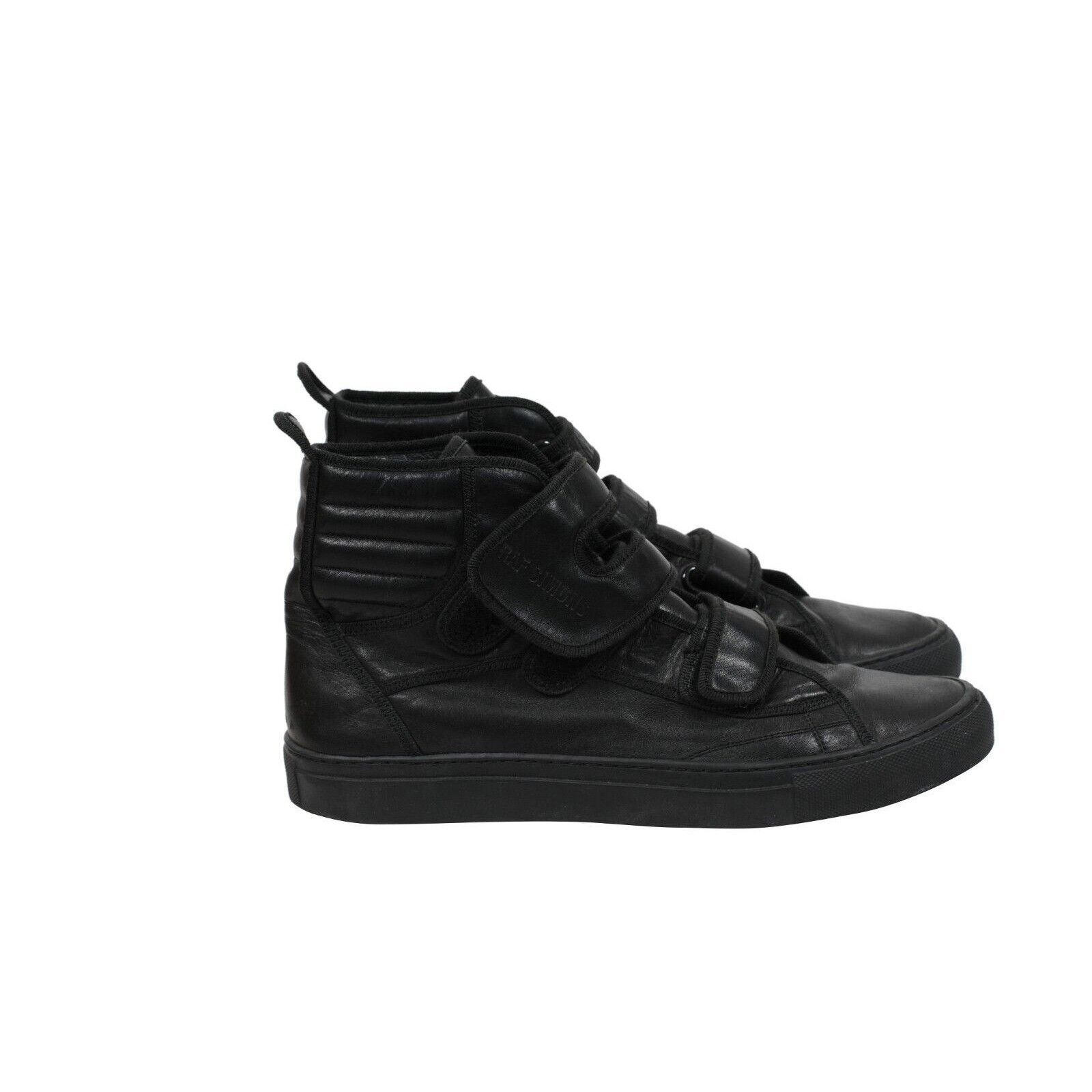 Raf Simons OG Carry Over Strap Sneakers Black Leather - 01935 B Size US 8 / EU 41 - 8 Thumbnail