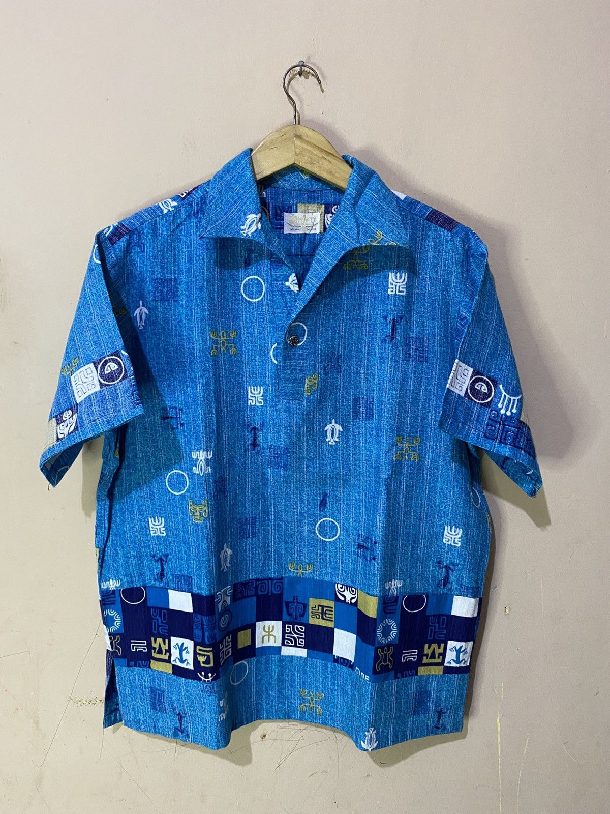 Vintage 60s Rare Vintage McInerry Hawaiian Pattern Button Shirt Size US L / EU 52-54 / 3 - 1 Thumbnail