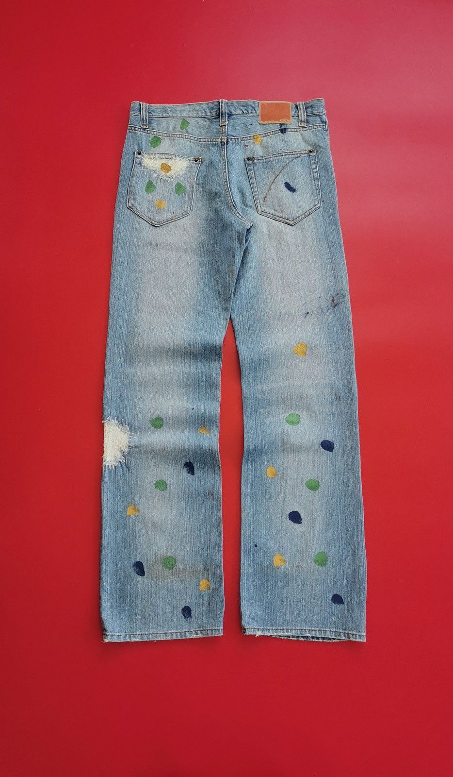 Arts & Science Boro Paint Splatter Dots G-Land Edge Denim Jeans Size US 32 / EU 48 - 7 Thumbnail