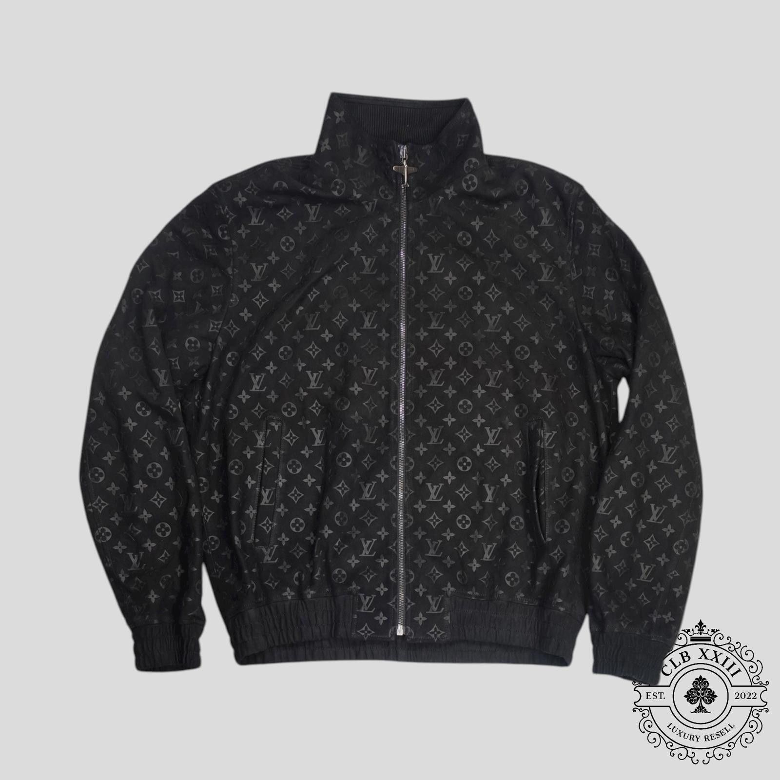 Louis Vuitton Louis Vuitton Monogram Embossed Tracksuit Jacket in Black Size US XL / EU 56 / 4 - 1 Thumbnail