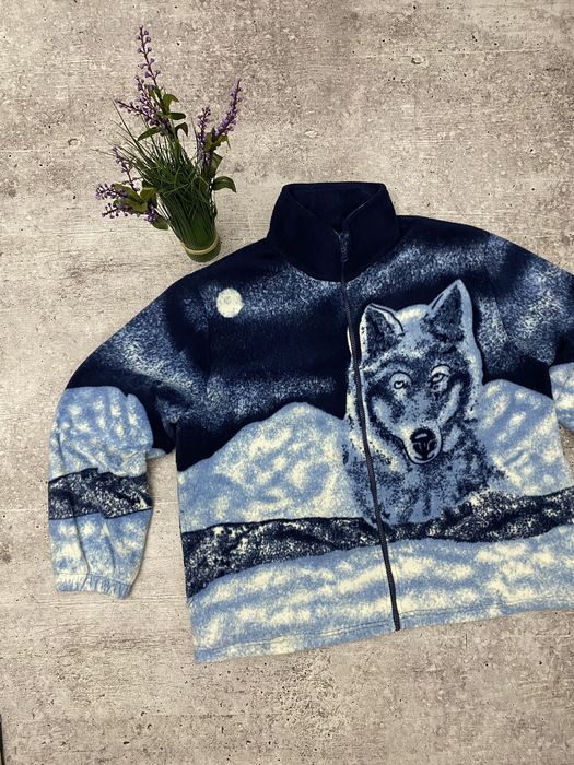 Vintage on sale wolf fleece