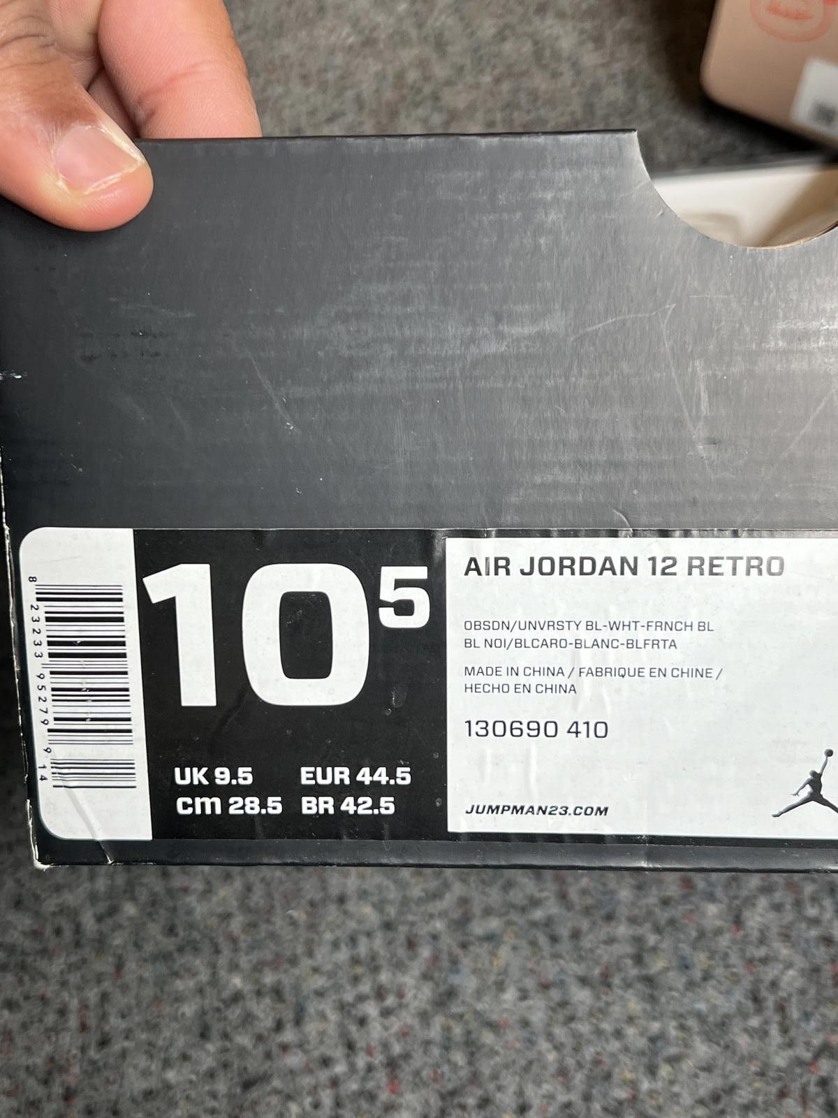 Jordan Brand Air Jordan 12 XII Retro Obsidian 2012 130690-410 Size US 10.5 / EU 43-44 - 9 Thumbnail