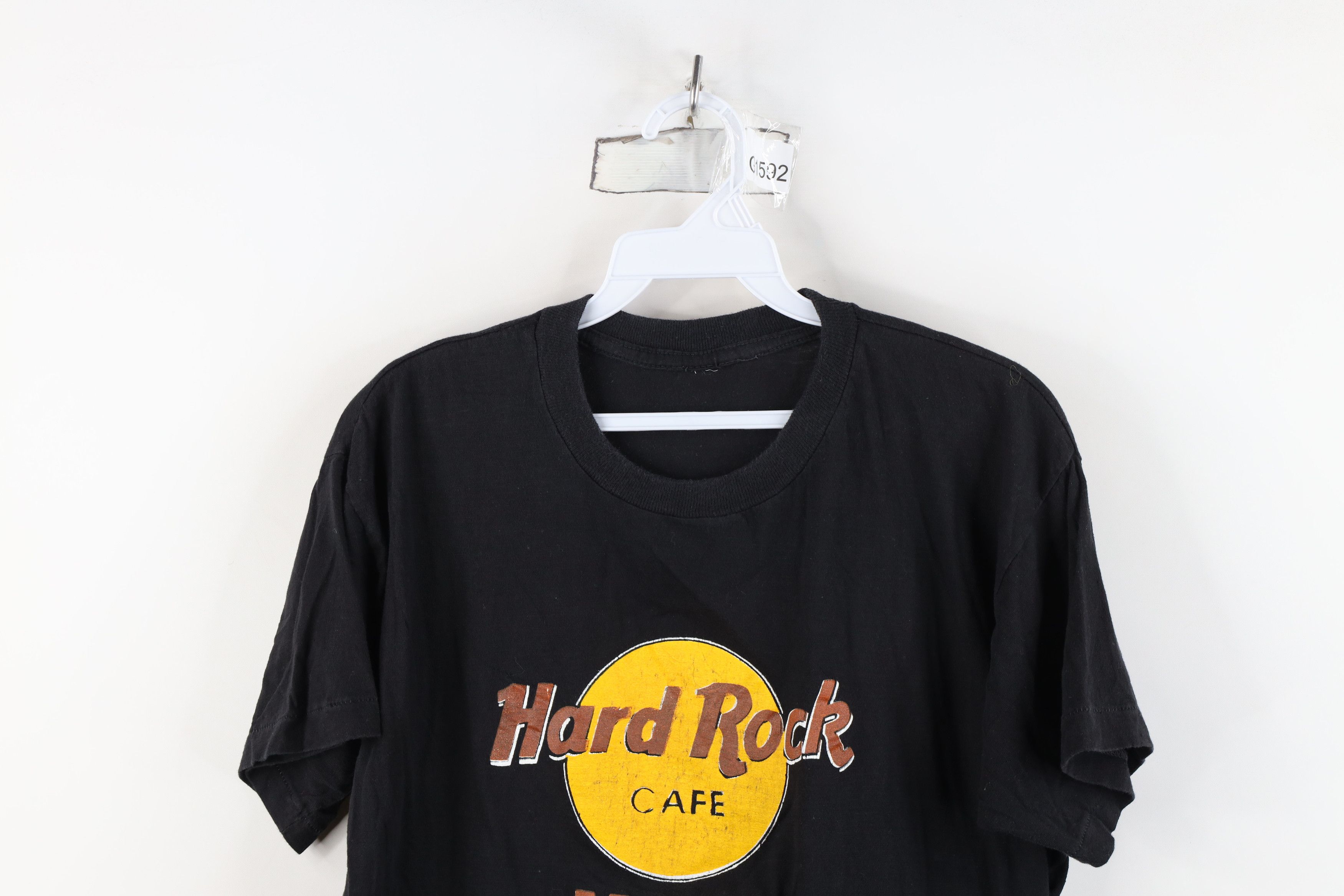 Hard Rock Cafe Vintage 90s Hard Rock Cafe Distressed Malta T-Shirt Black Size M / US 6-8 / IT 42-44 - 2 Thumbnail