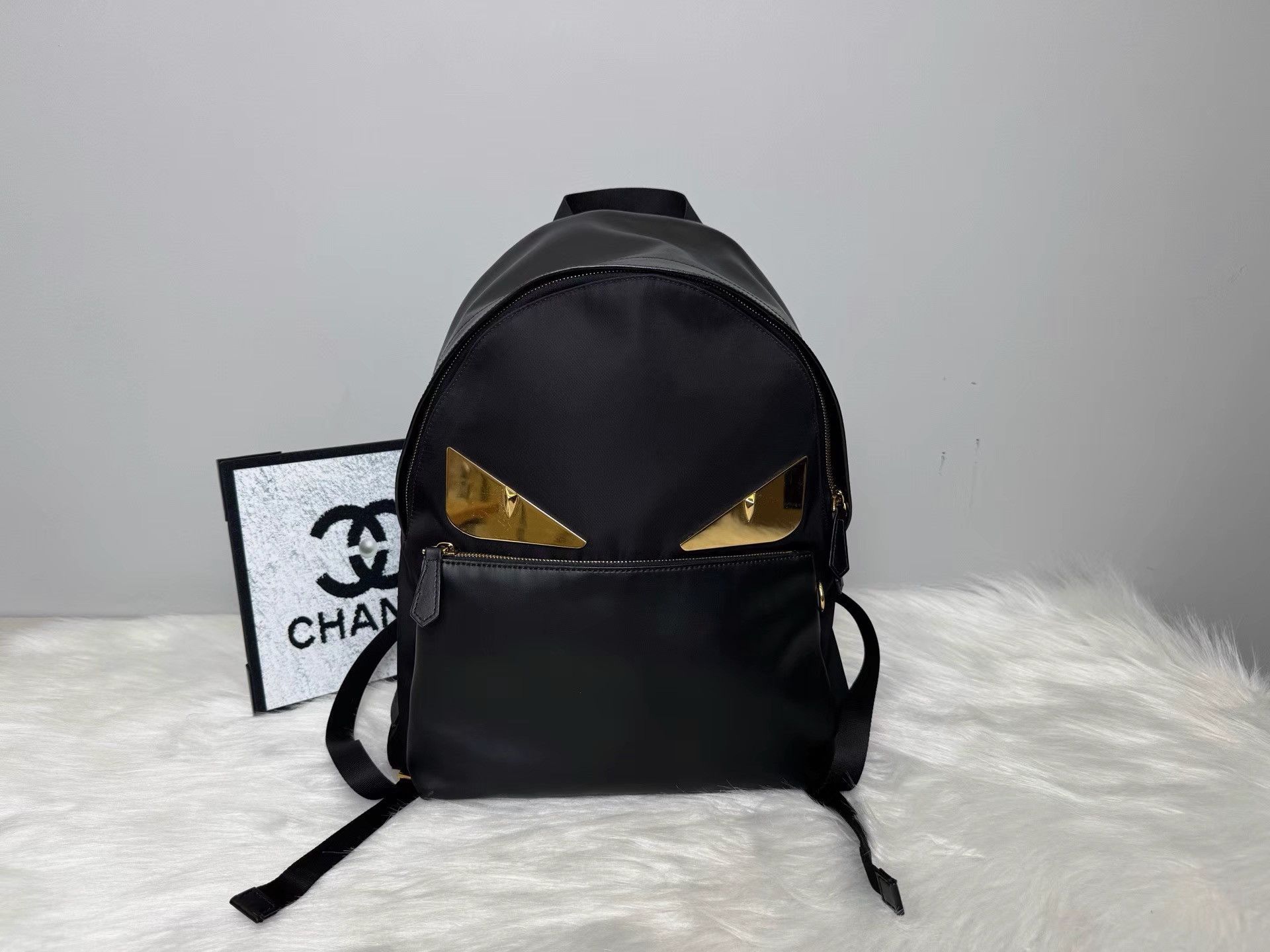 Fendi FENDI Metal Monster Yellow Eyes Backpack K36 Size ONE SIZE - 1 Thumbnail