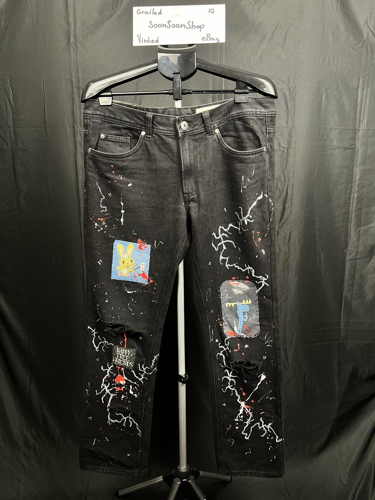 Designer × Vintage Custom Happy Tree Friends jeans pants Size US 36 / EU 52 - 1 Thumbnail