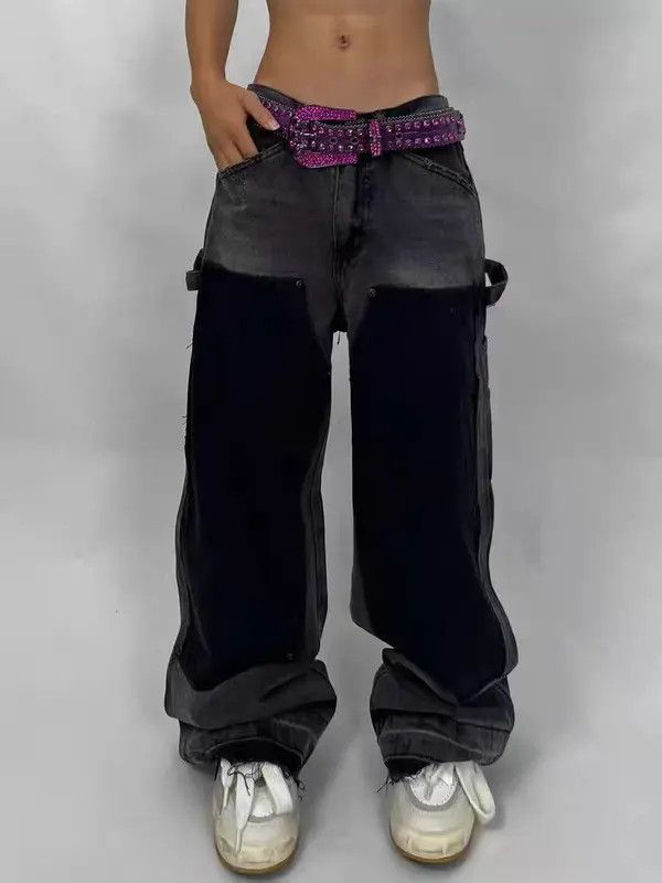 VIBE Vintage style washed irregular patchwork micro flare jeans Size US 30 / EU 46 - 7 Thumbnail