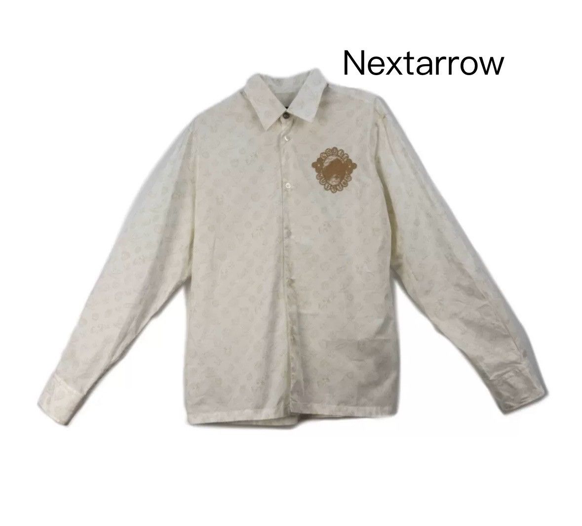 Louis Vuitton Louis Vuitton Off white full printed chest embroidered shirt Size US S / EU 44-46 / 1 - 1 Thumbnail