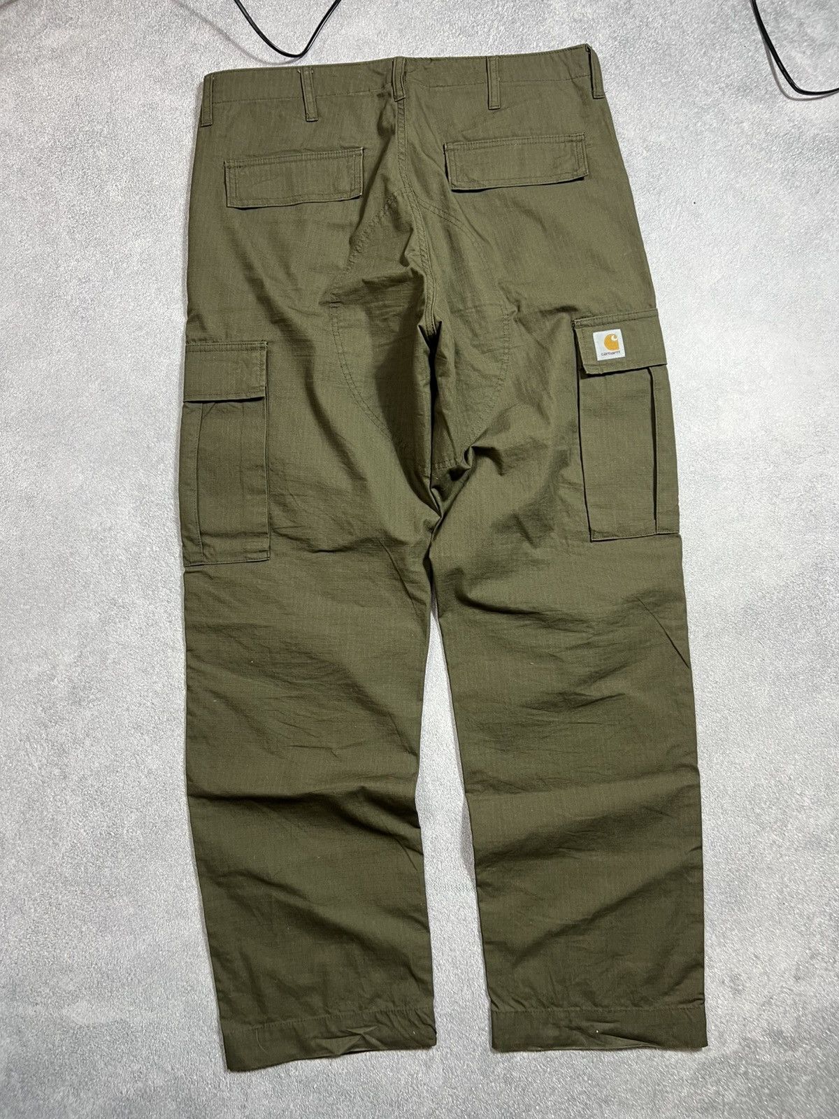 Carhartt Vintage Carhartt Cargo Green Pants Faded Thrashed HYPE Size US 34 / EU 50 - 6 Thumbnail
