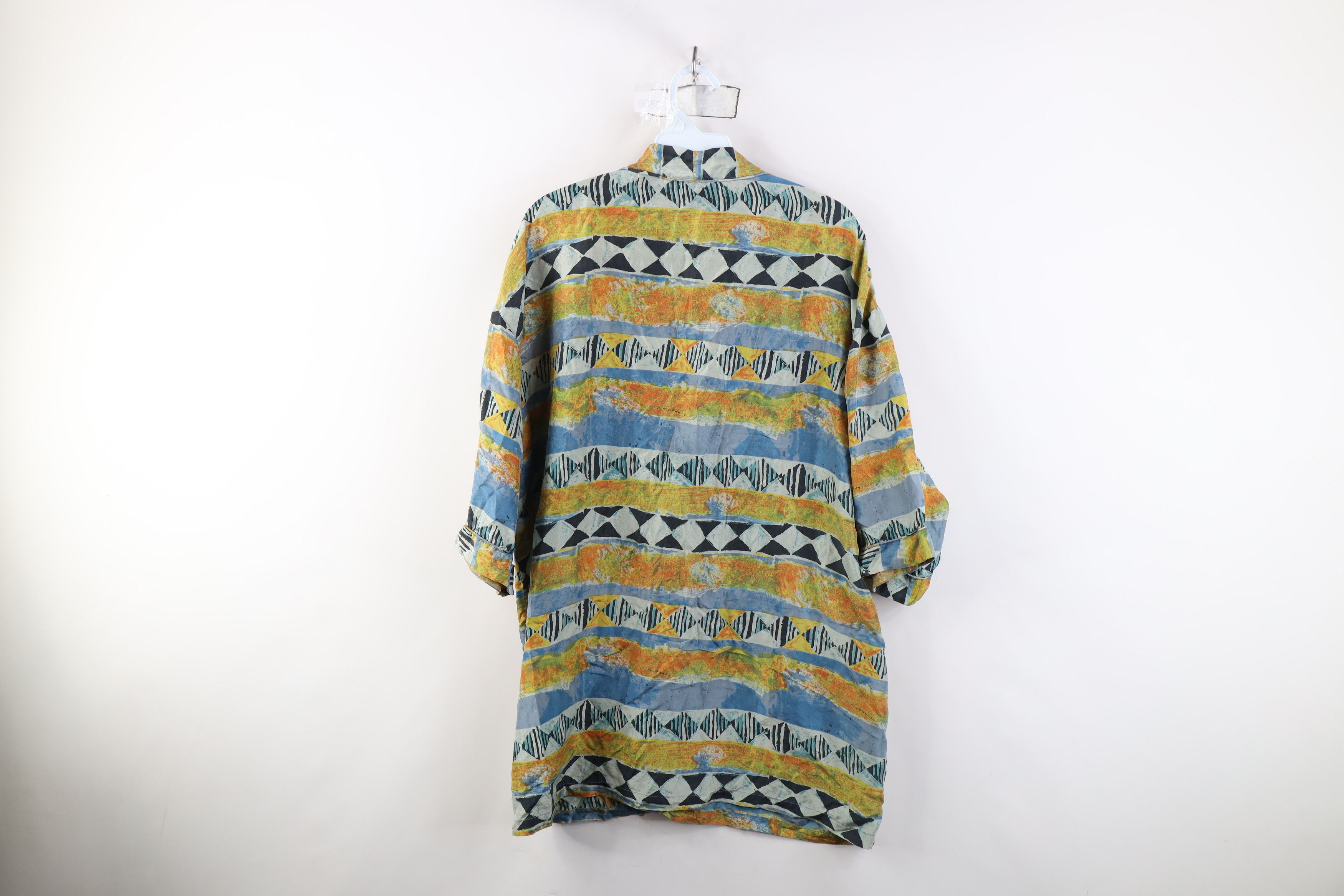 Vintage Vintage 90s Streetwear Silk Baggy Short Sleeve Button Shirt Size US L / EU 52-54 / 3 - 9 Thumbnail