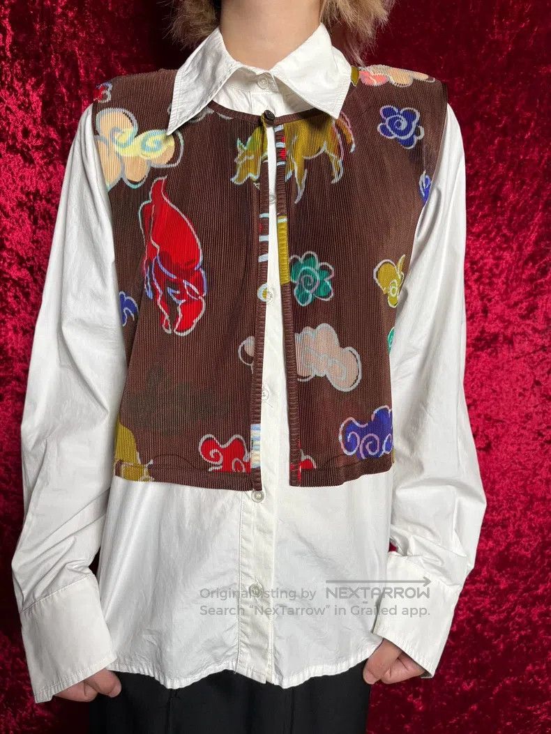 Issey Miyake Issey Miyake Vintage Golden Ox Chinese-Style Cloud Ruched Size L / US 10 / IT 46 - 2 Thumbnail