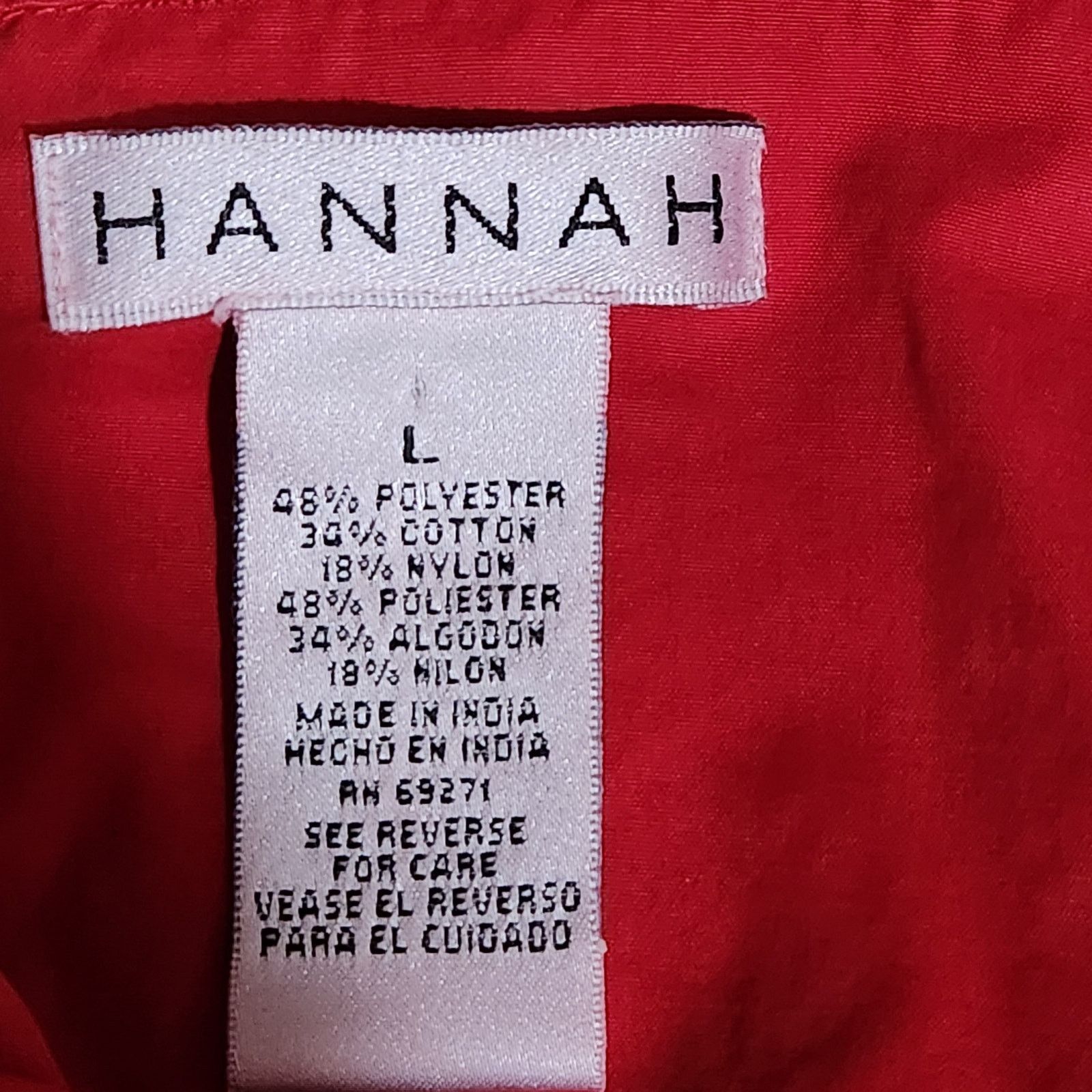 Other Hannah Red Button Up Pointed Collar Denim Jacket Large Size L / US 10 / IT 46 - 4 Thumbnail