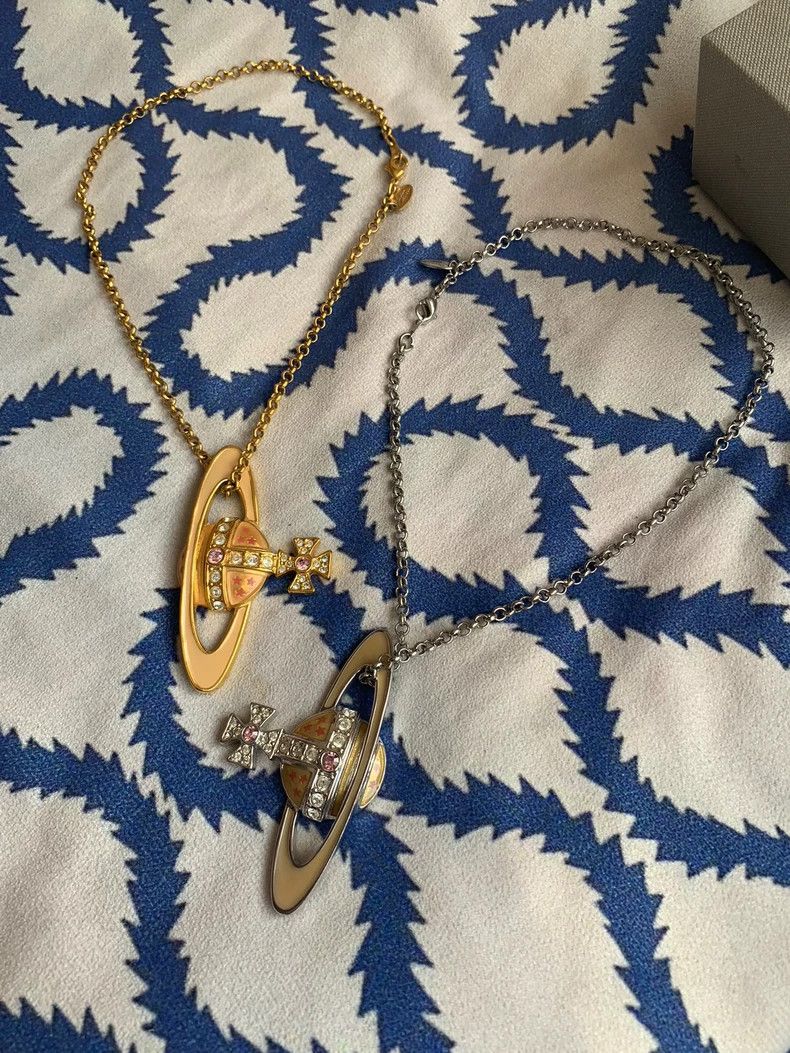 Vivienne Westwood Vivienne Westwood Mid-old pink enamel necklace Size ONE SIZE - 1 Thumbnail