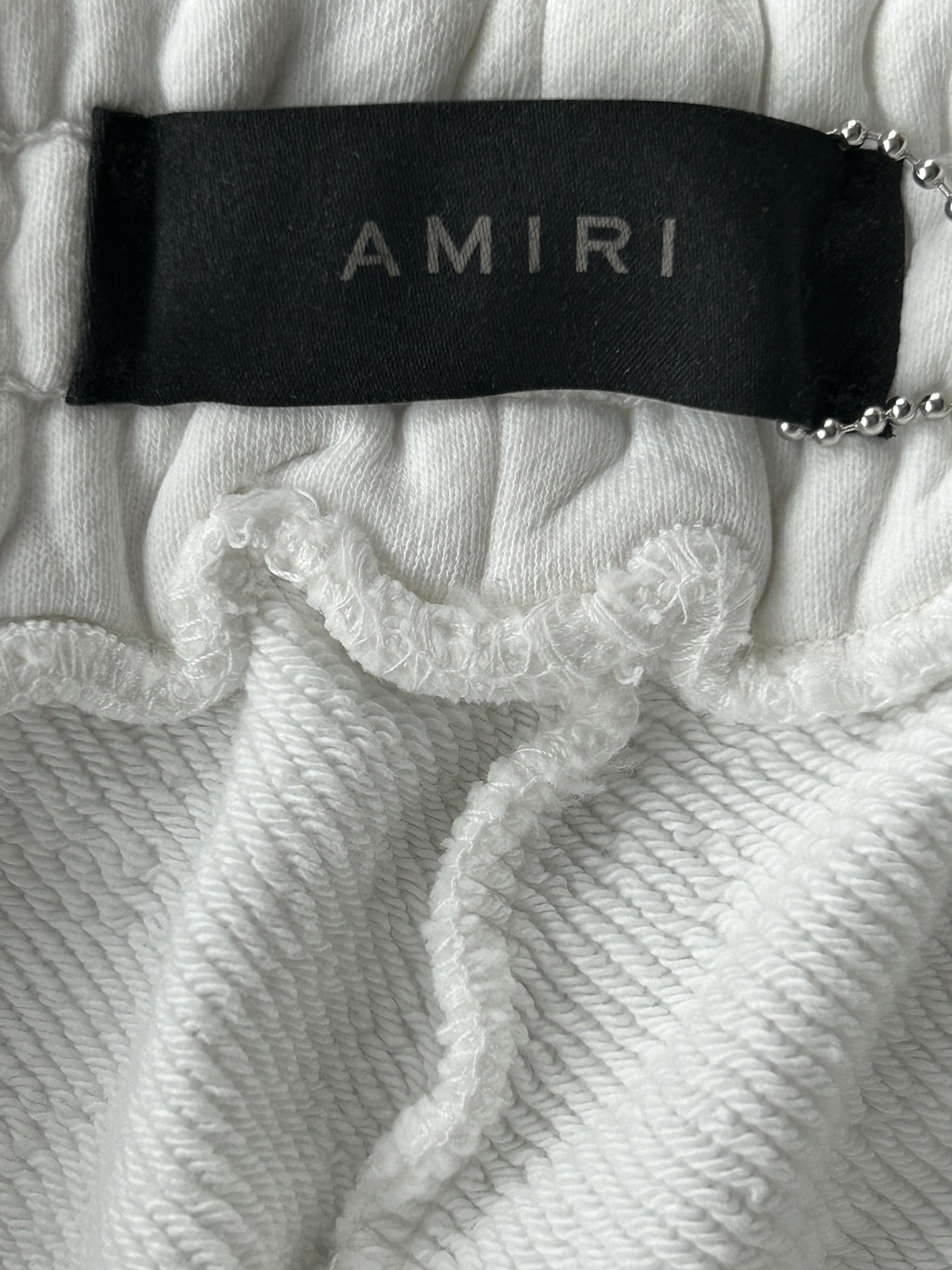 Amiri Amiri White & Blue MA Bar Logo Shorts Size US 40 / EU 56 - 3 Thumbnail