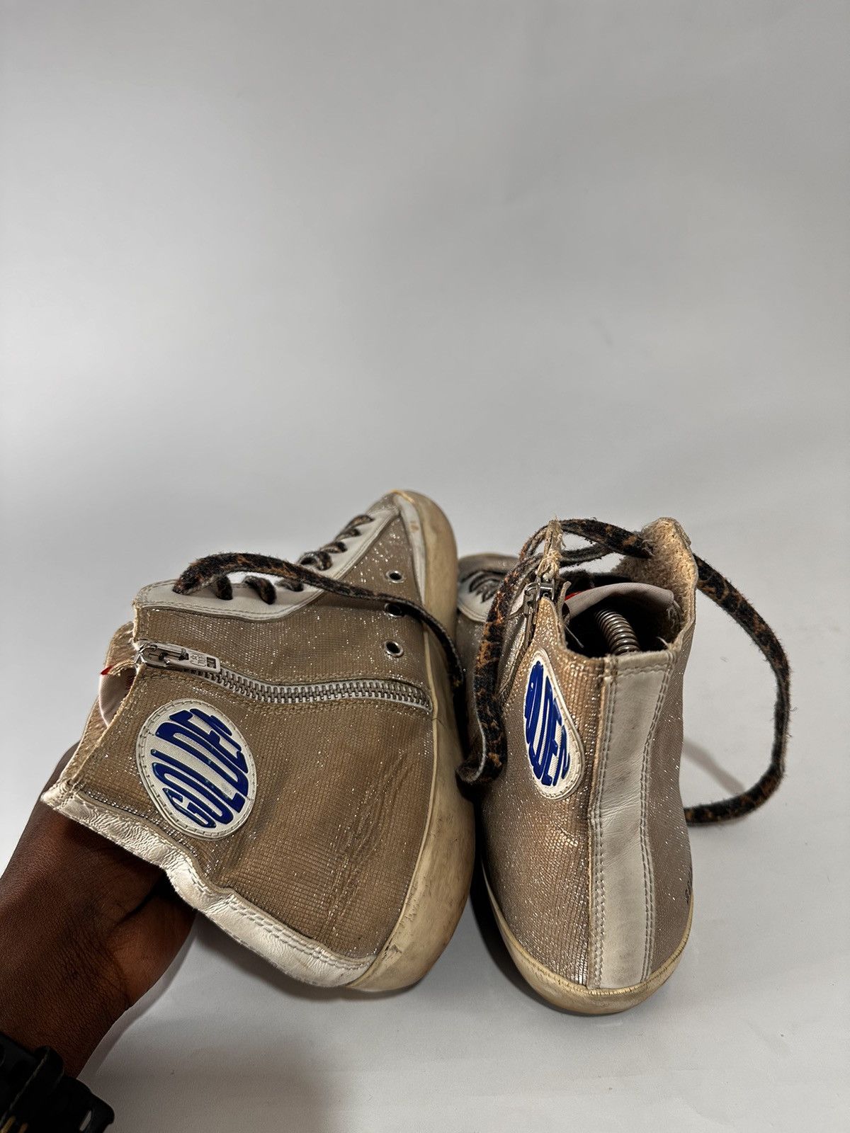 Golden Goose Golden Goose Glitter Finish With Leopard-print laces. Size US 7 / EU 40 - 9 Thumbnail
